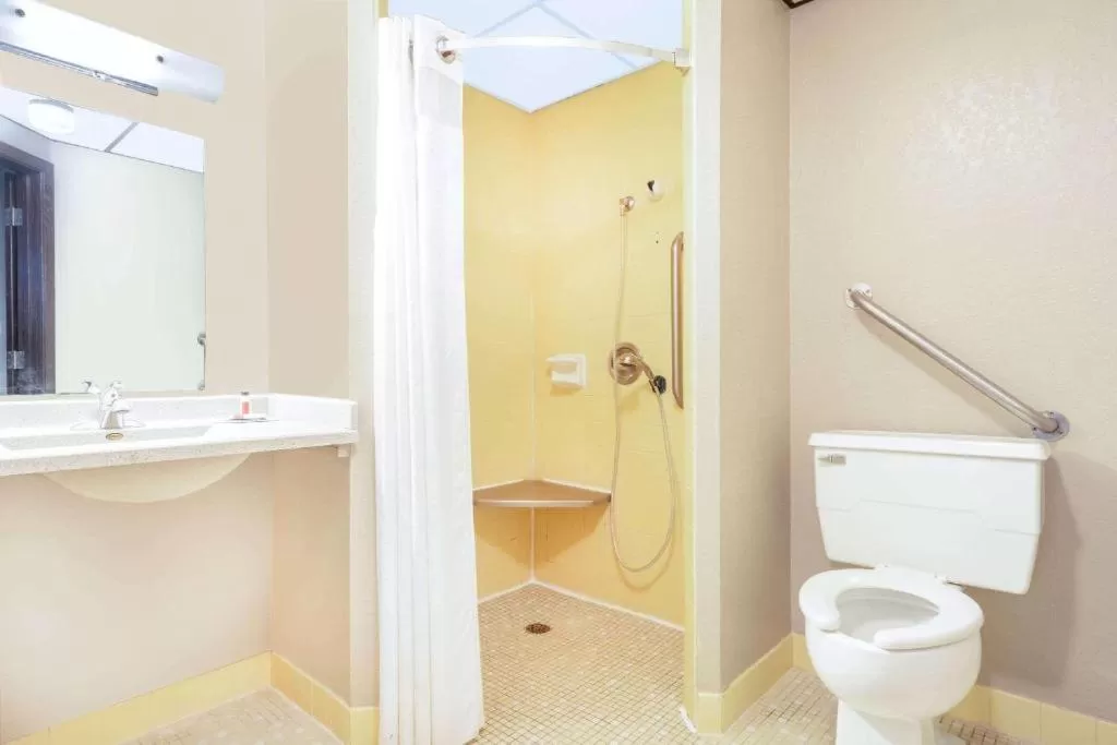 Shower in Super 8 by Wyndham Glenwood