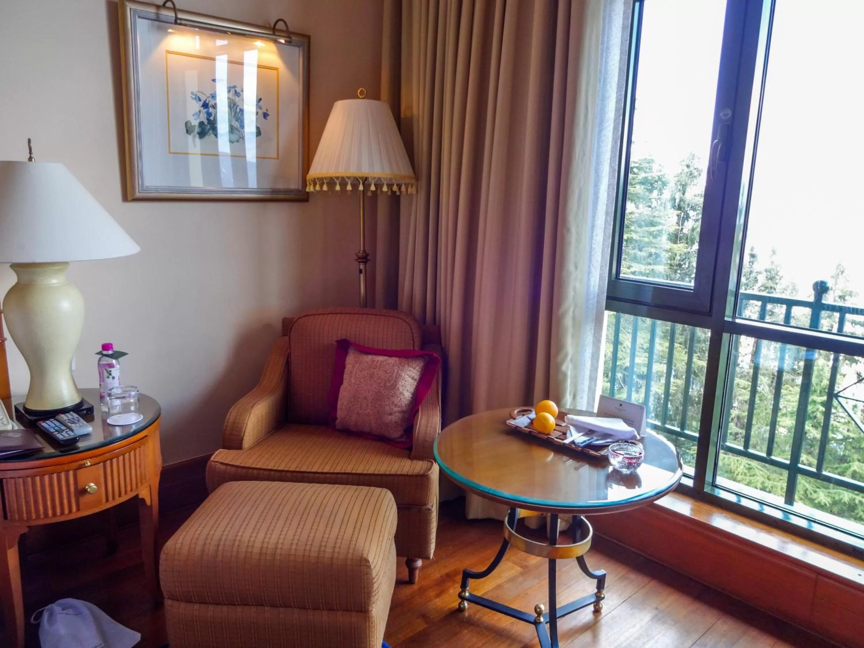 Seating area in Wildflower Hall, An Oberoi Resort, Shimla