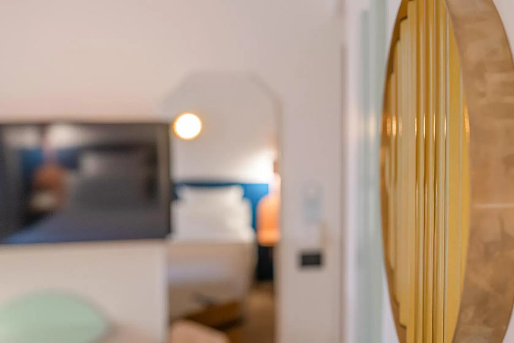 Decorative detail, Bed in Hôtel du Palais de l'Isle