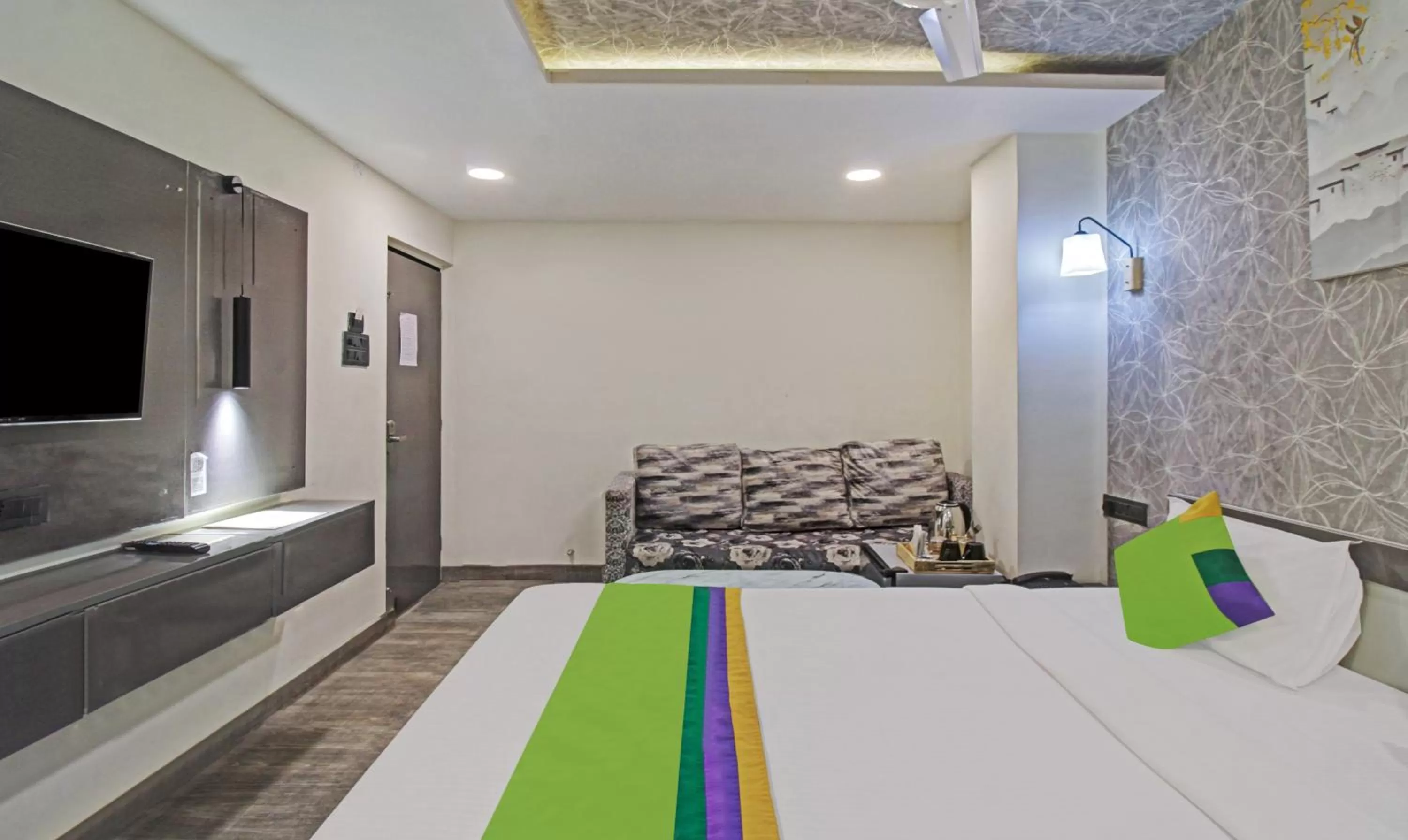 Bedroom, Bed in Treebo The Boss