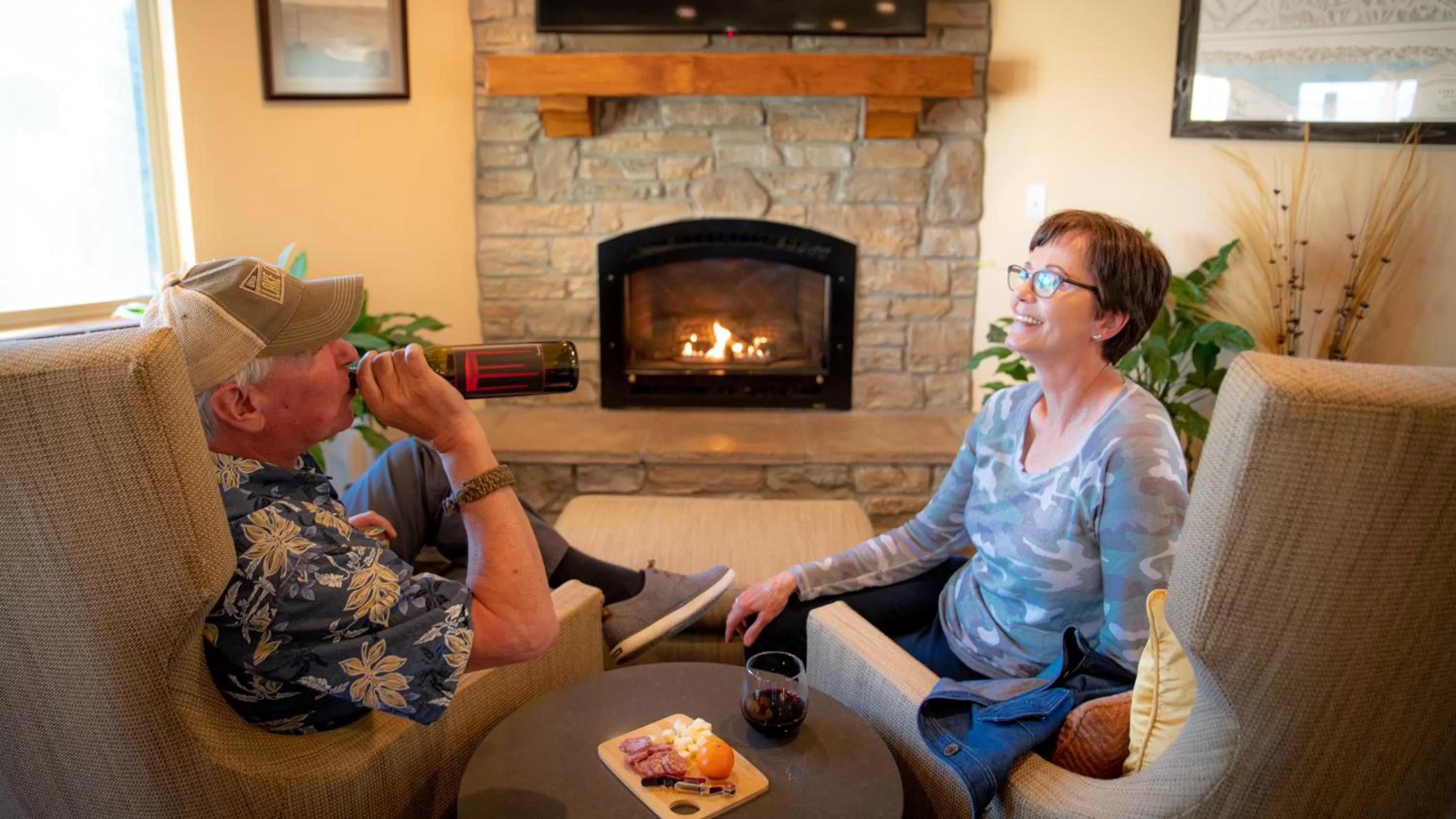 People in Mountain View Lodge