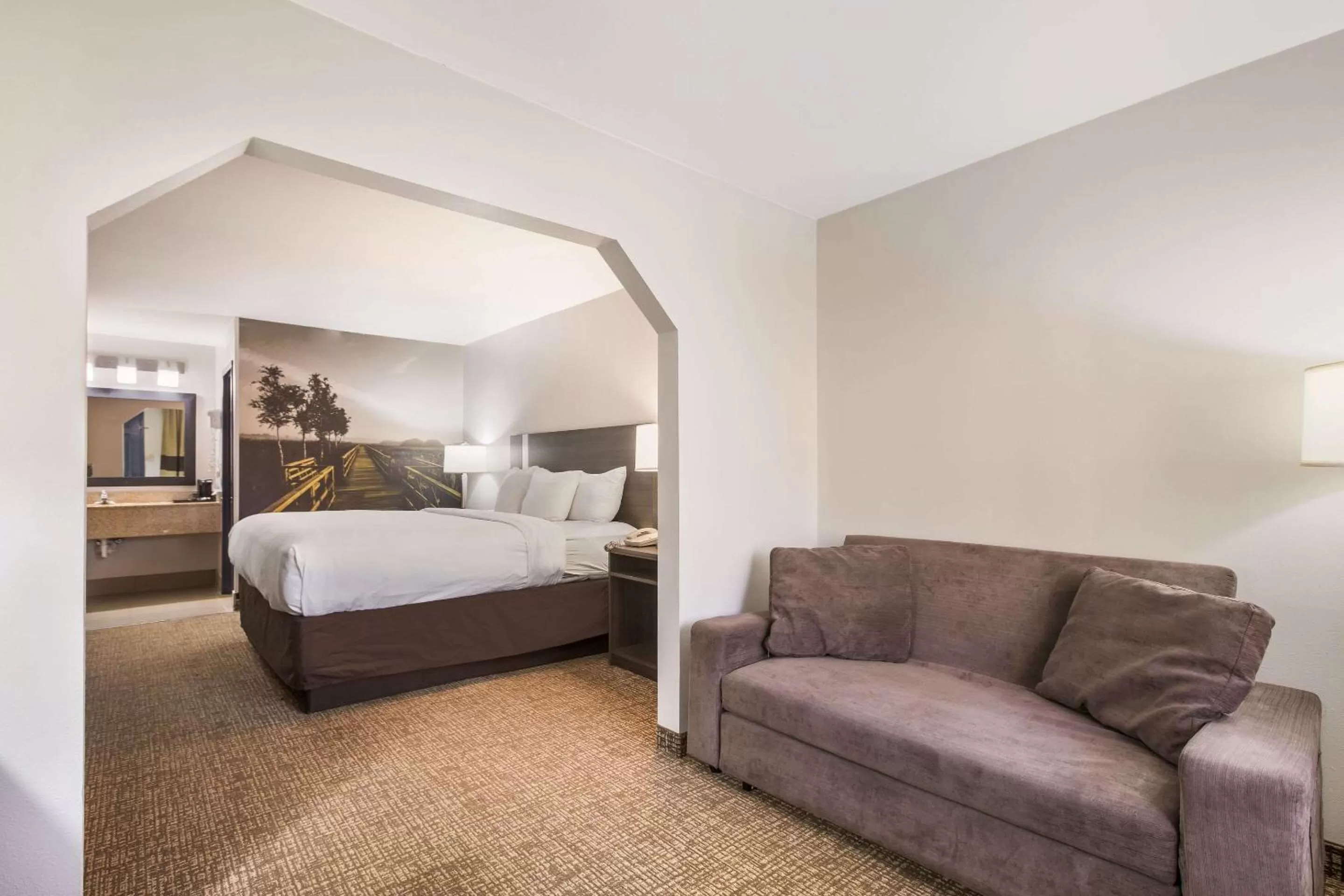 Bedroom, Bed in Clarion Pointe Forsyth I-75