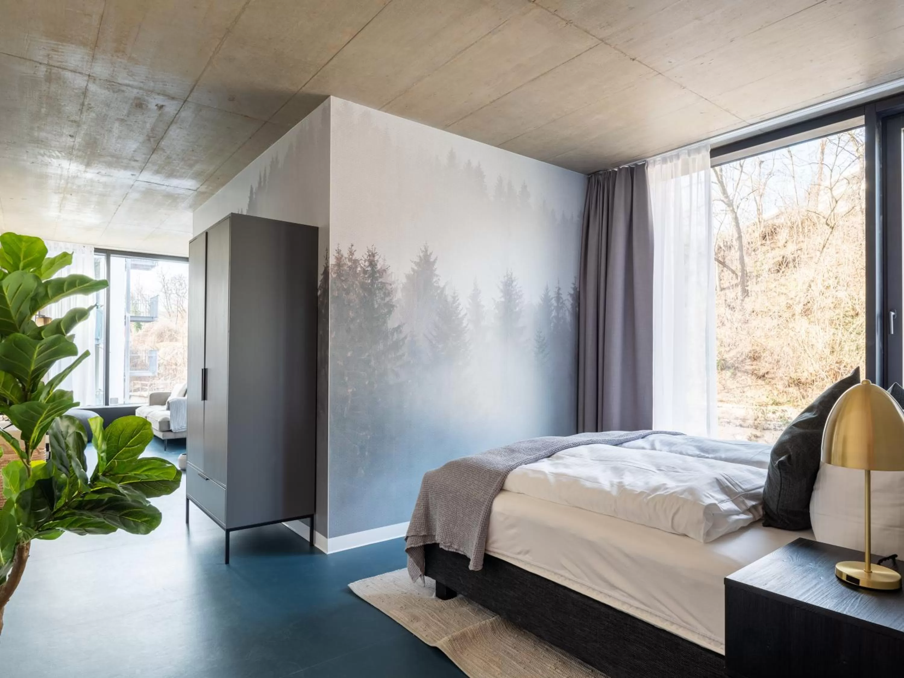 Bed in Limehome Erfurt Maximilian Welsch Str