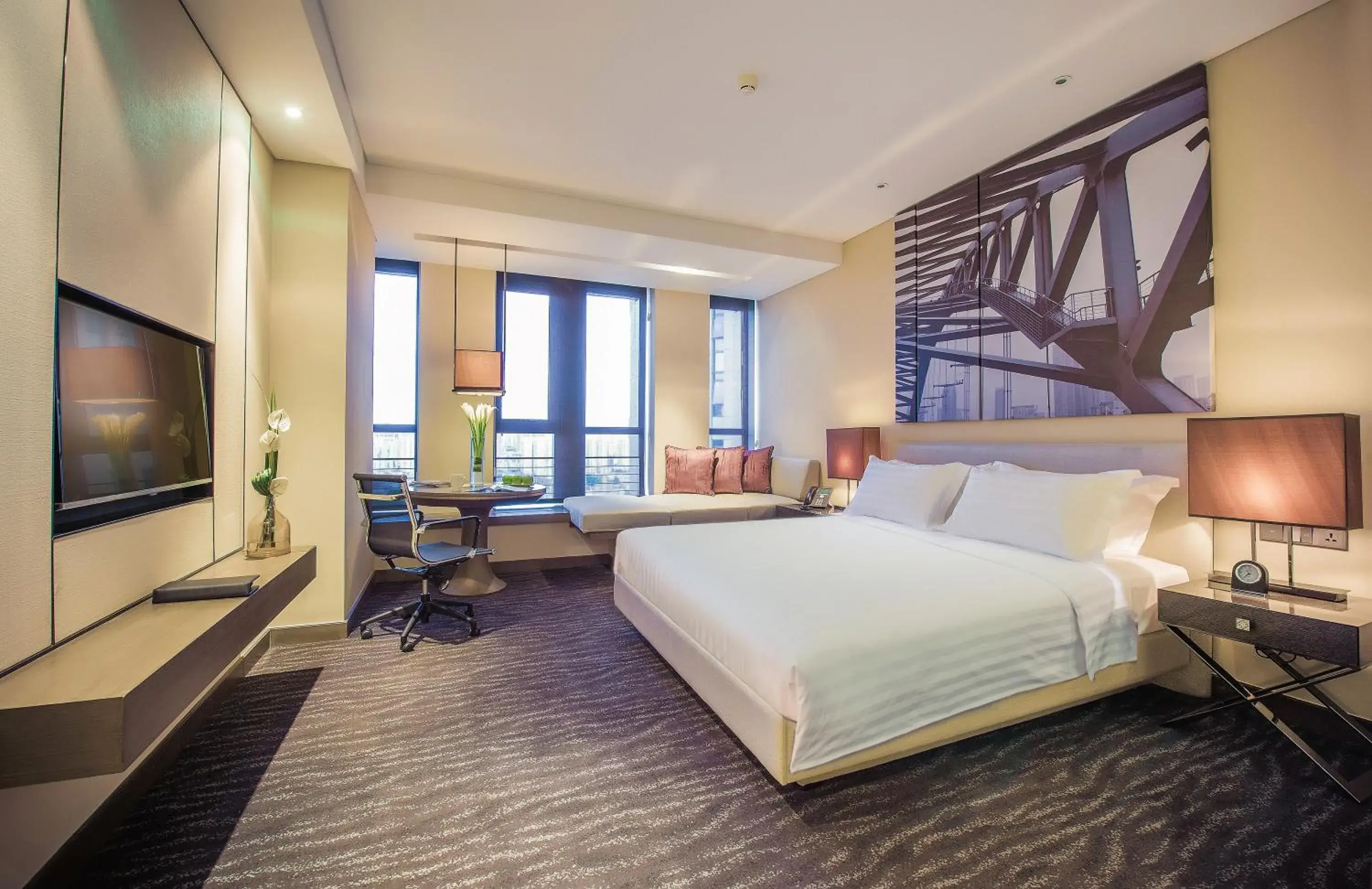 Deluxe King Room with River View in Pan Pacific Tianjin Deluxe King Room with River View in Pan Pacific Tianjin