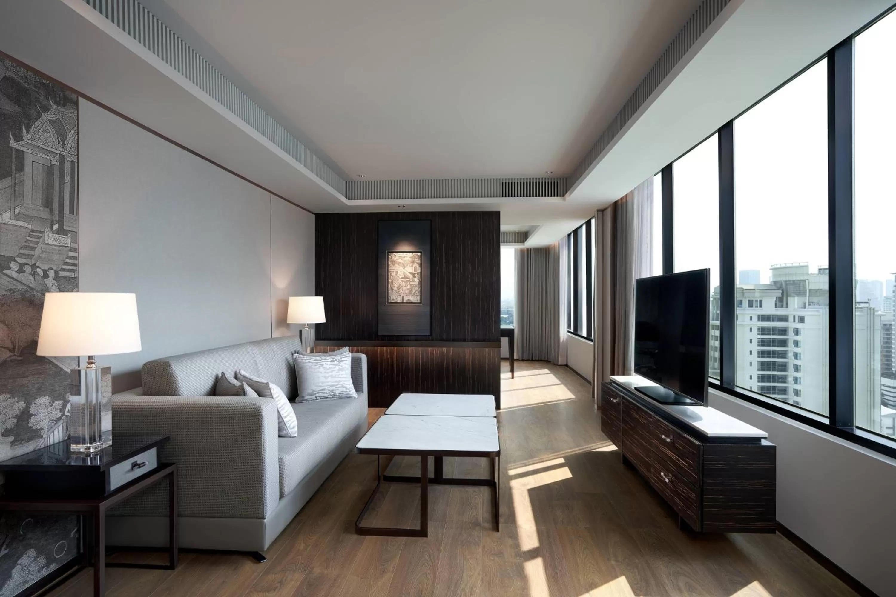 Living room, Bed in JW Marriott Hotel Bangkok