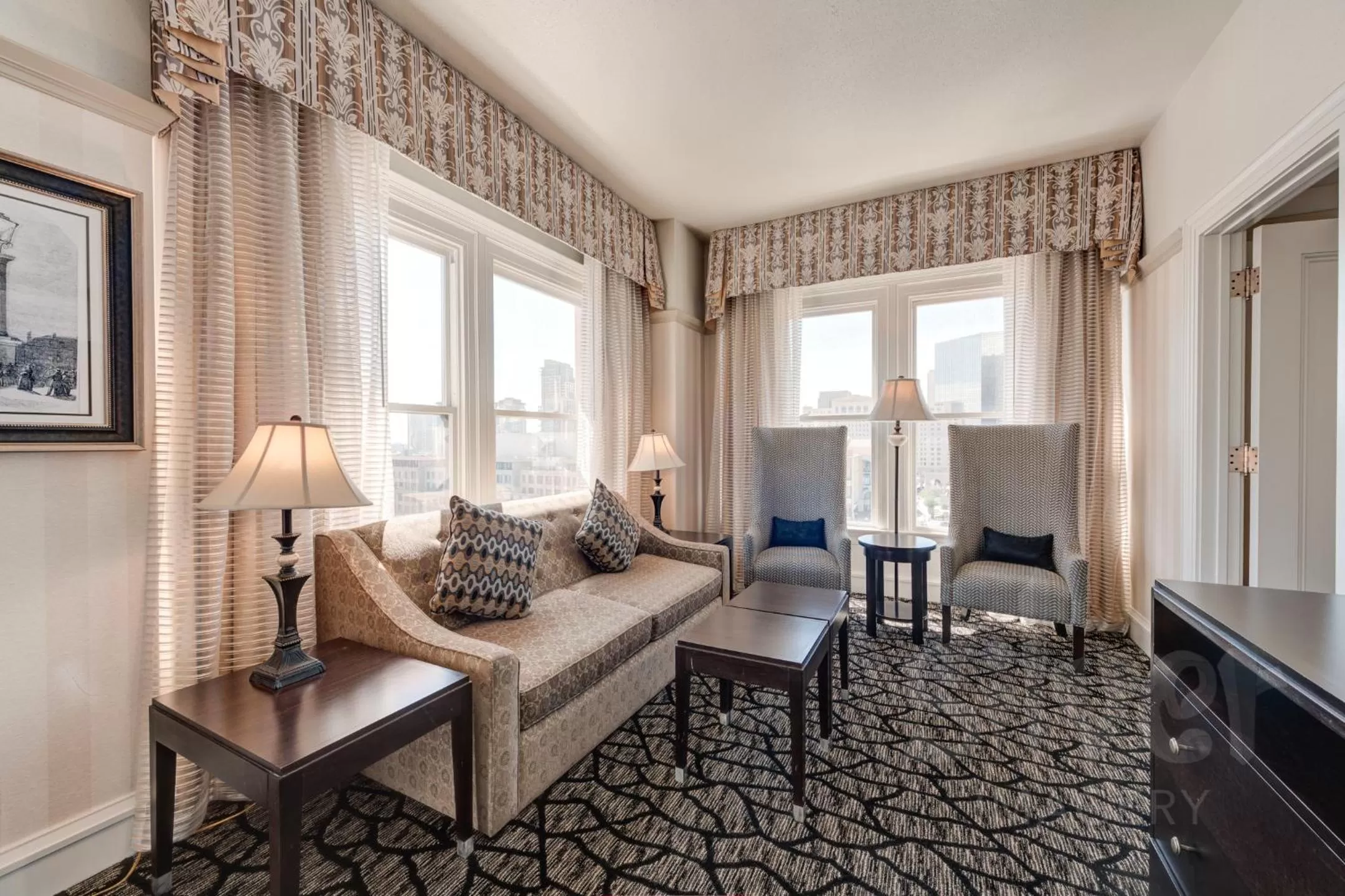 Living room in Gaslamp Plaza Suites