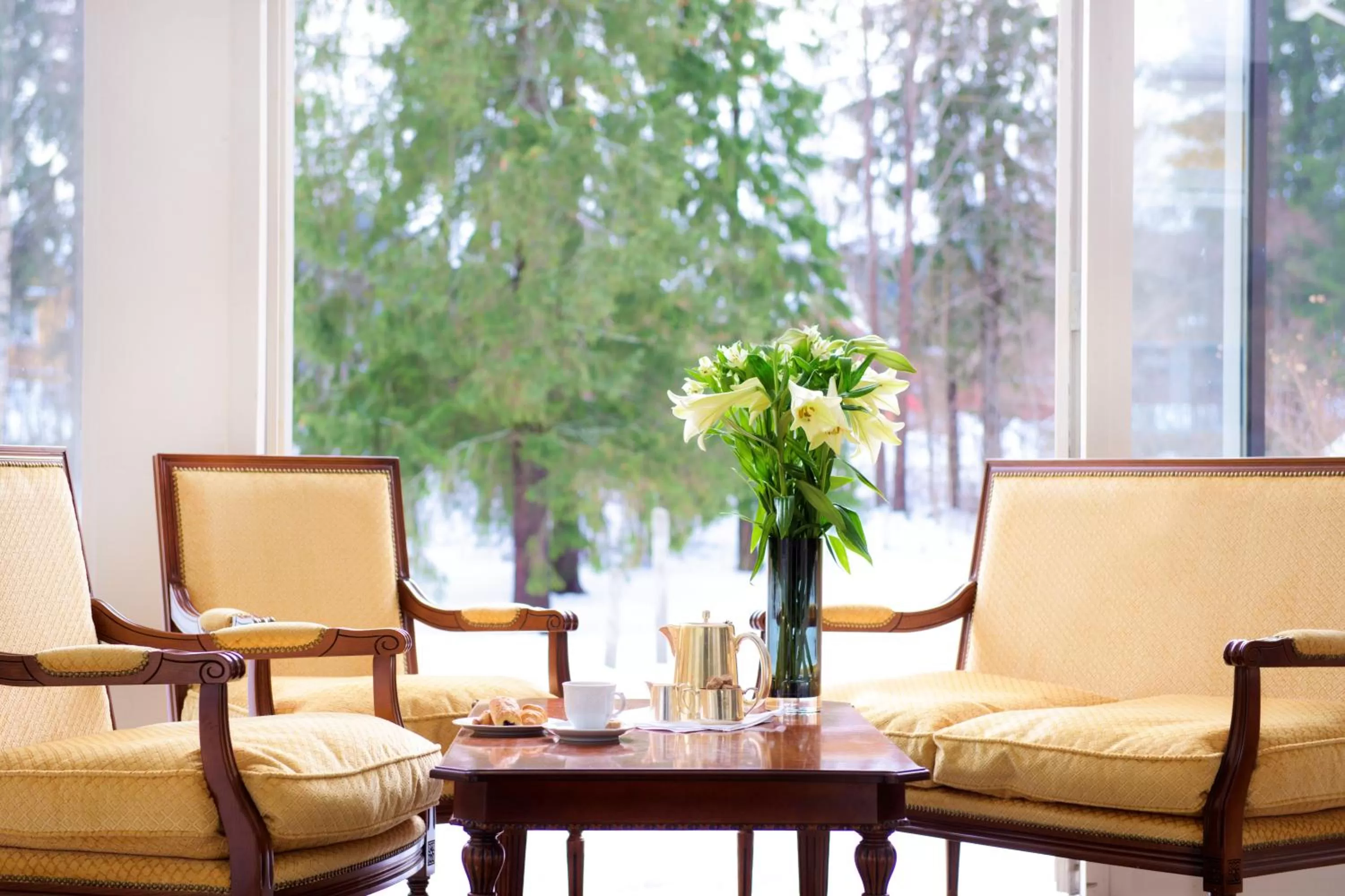 Seating area in Vinger Hotell