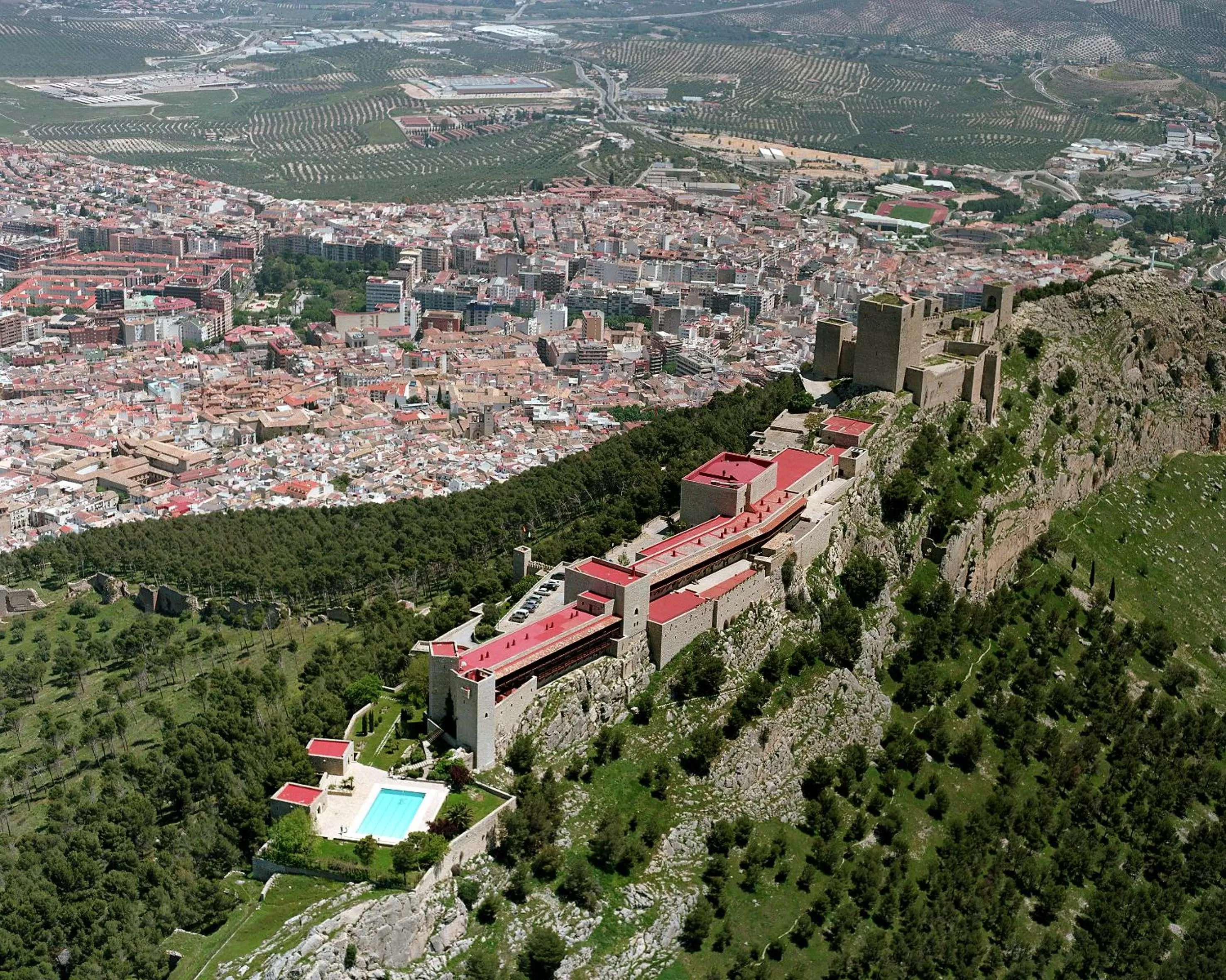 Bird's eye view in Parador de Jaén