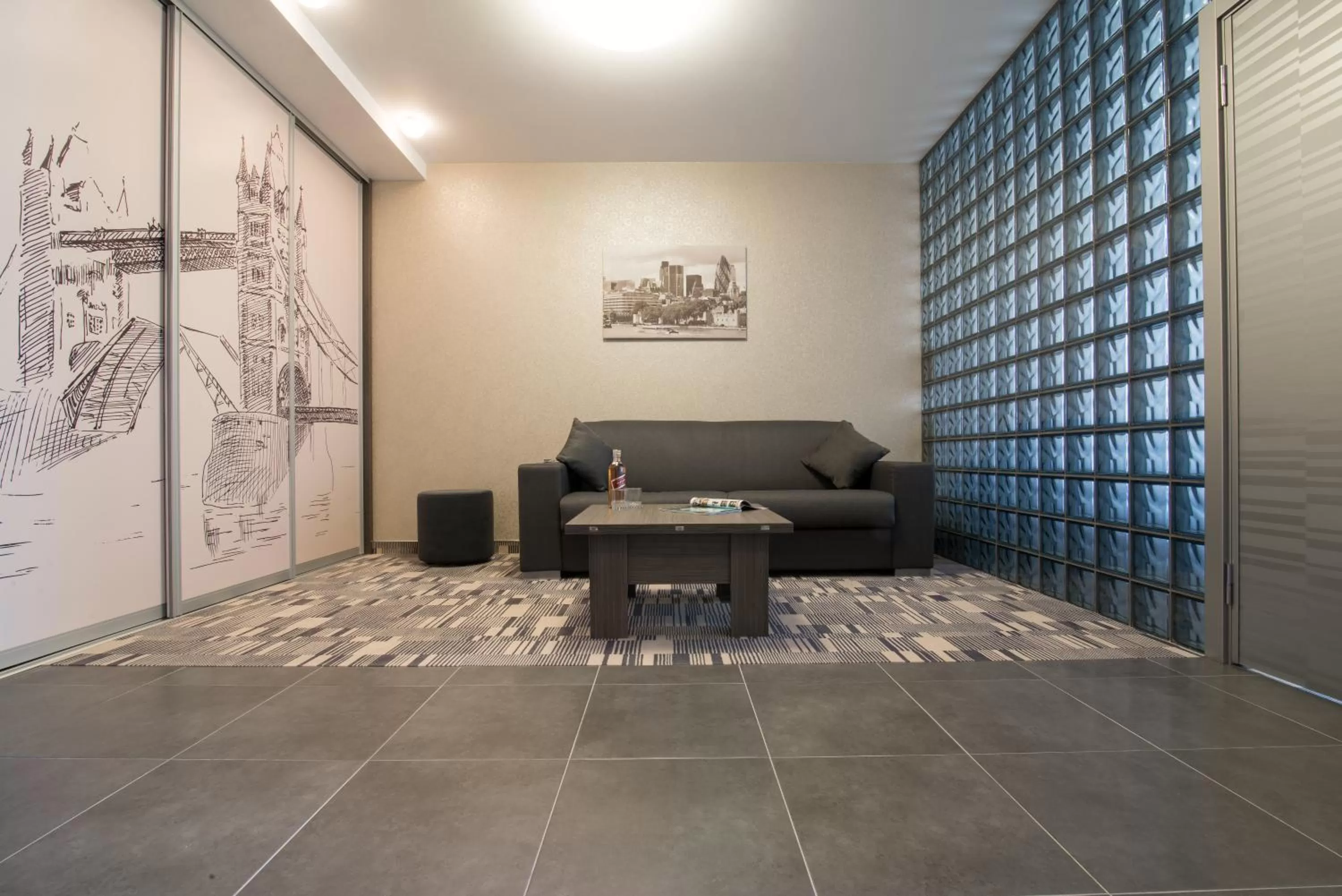 Living room, Seating Area in 12th Floor Apartments