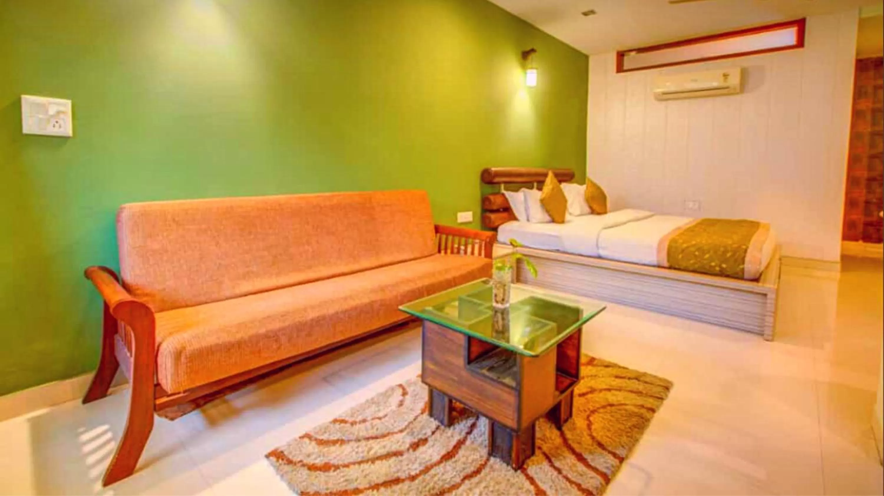 Bedroom, Bed in Pyramid Home Divine - A Wellness Resort