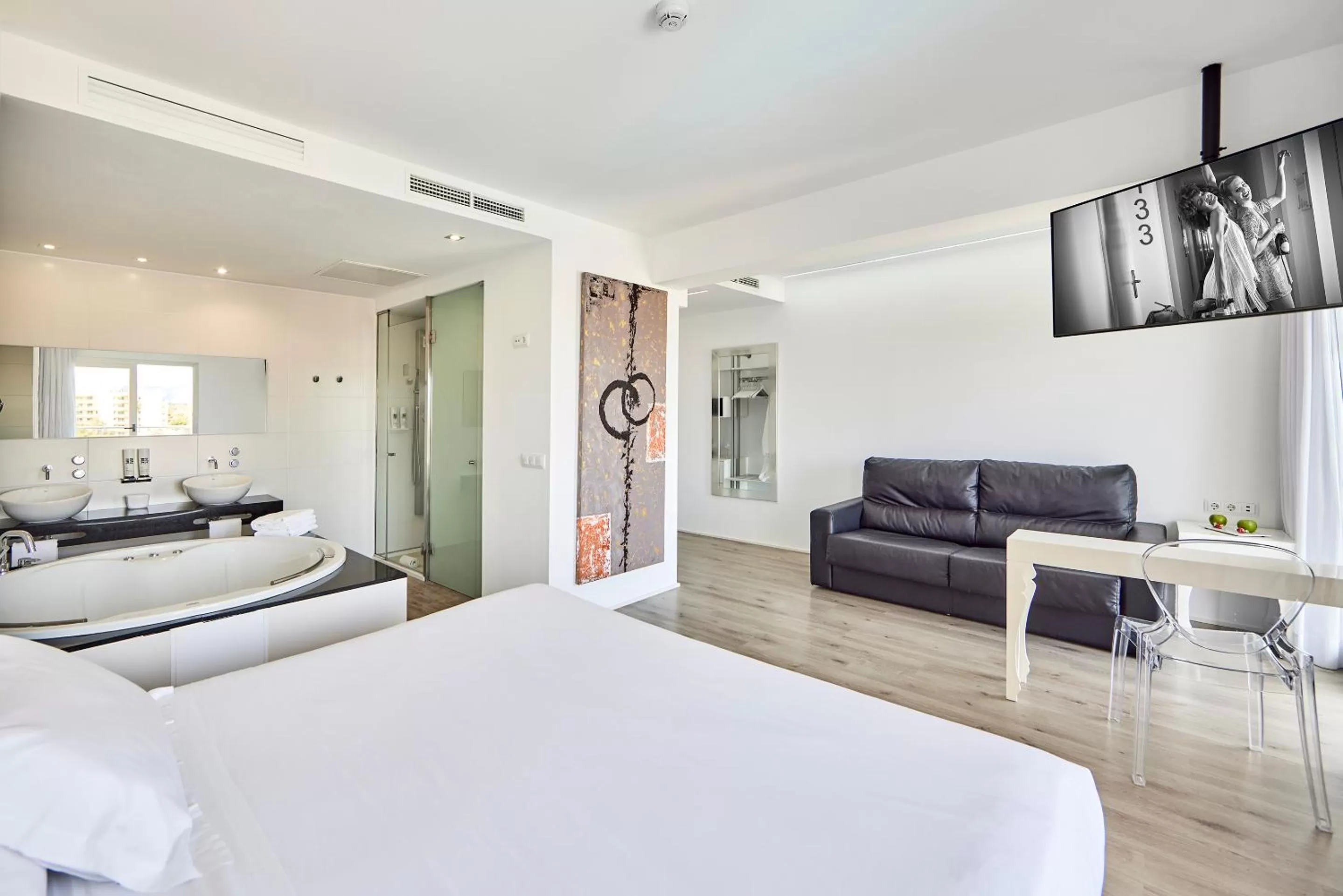 Bathroom, Bed in Hotel Astoria Playa Adults Only 4* Sup