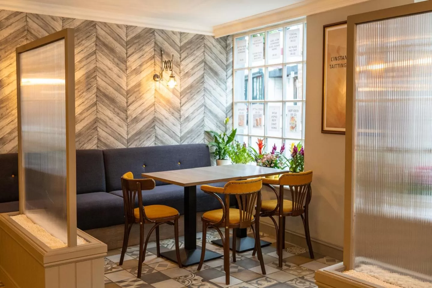 Seating area in The Feathers Hotel