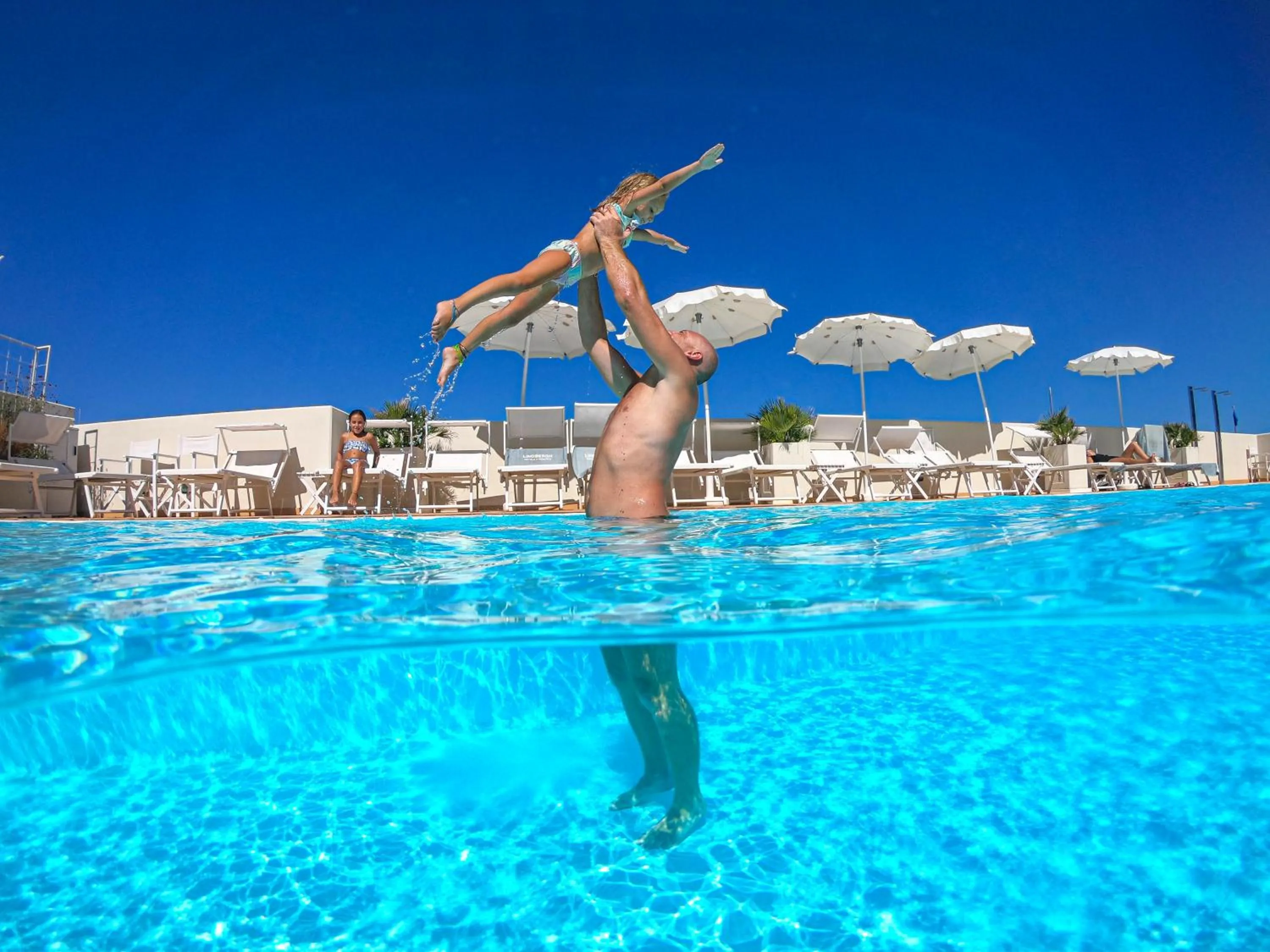 Pool view in Nautilus Family Hotel