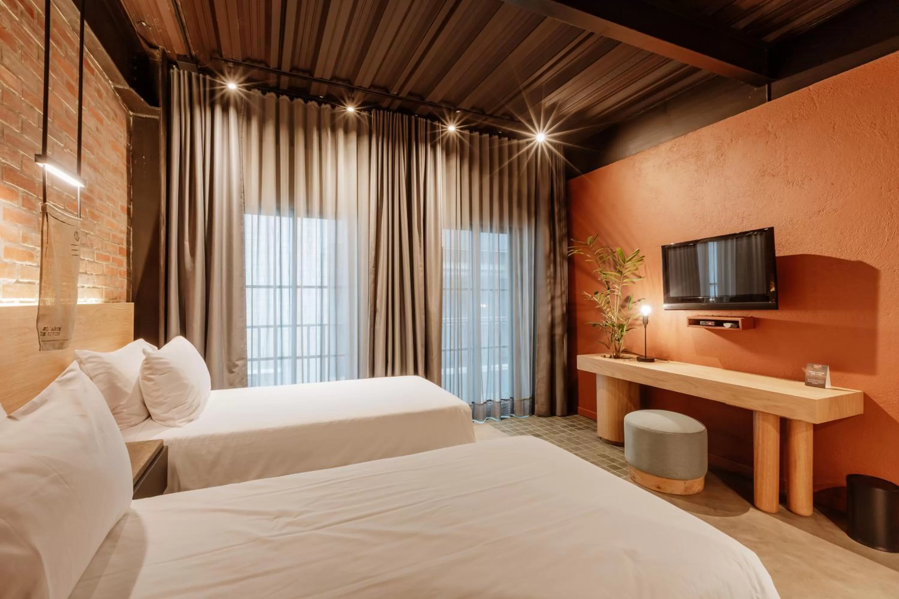 Bed in The Art Hotel Medellin