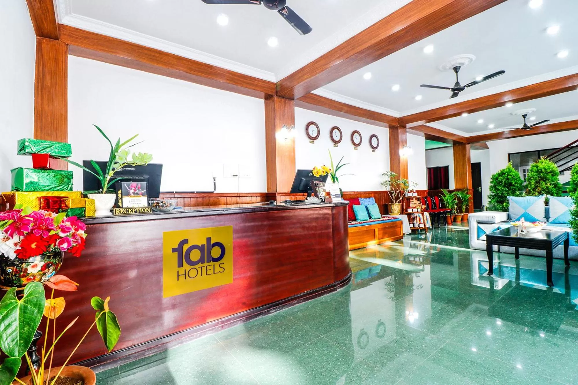 Lobby or reception, Lobby/Reception in FabHotel Greenery View Middle Lingding ICAR Road