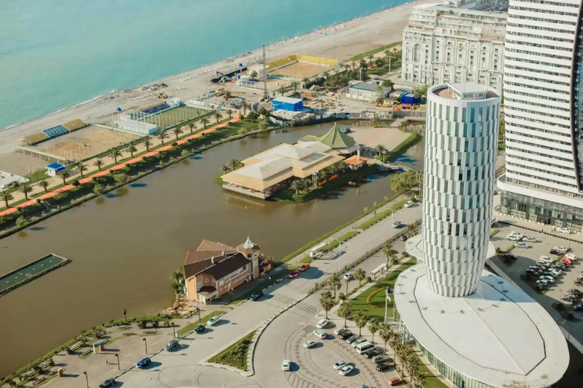 Nearby landmark, Bird's-eye View in Special Apartments In Orbi City Batumi