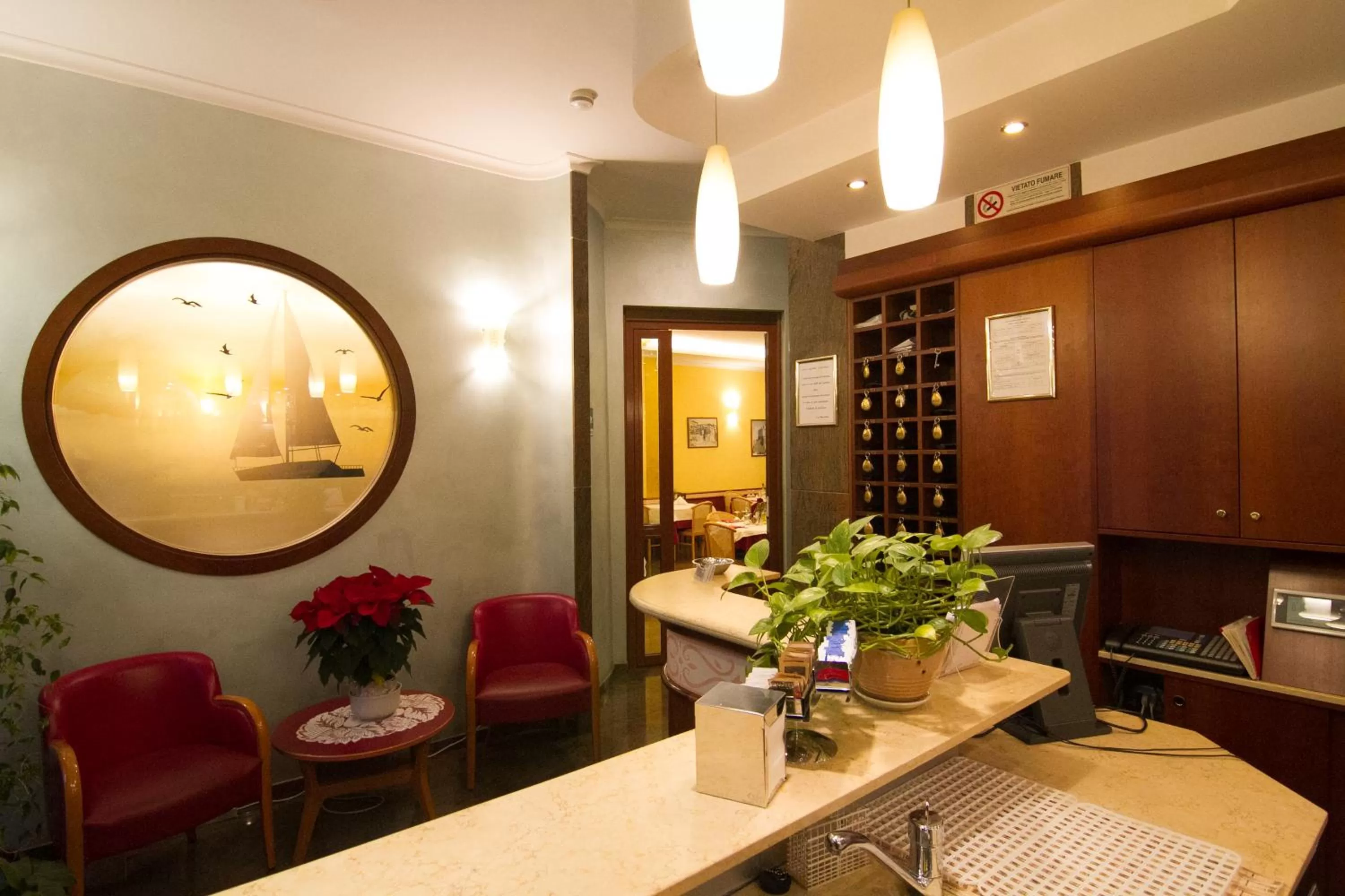 Lobby or reception in Pensione Al Pescatore