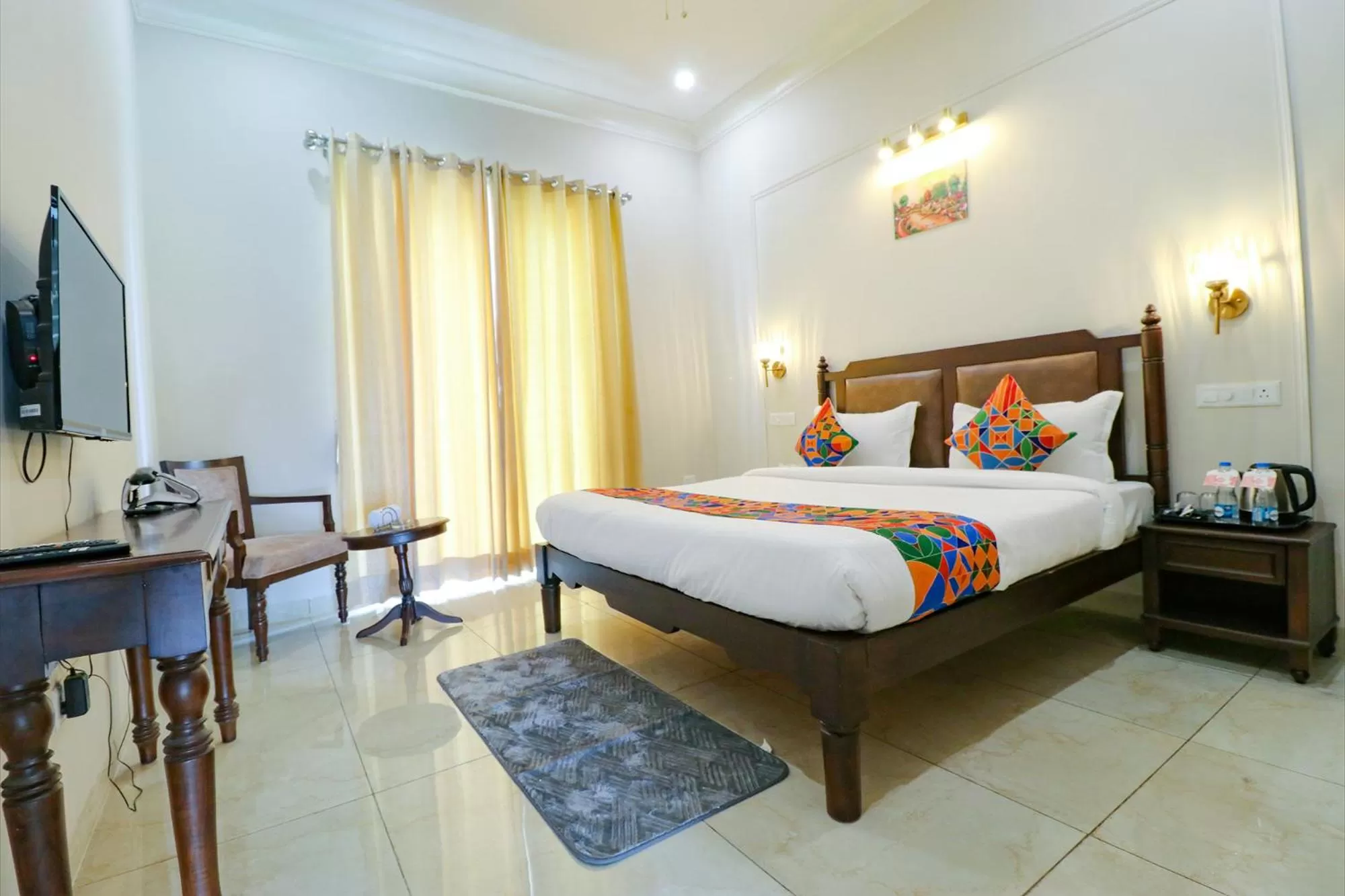 Bed in FabHotel K9 Villa