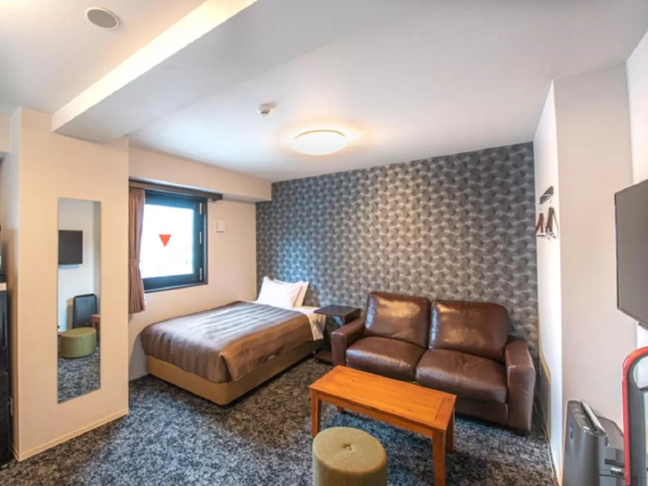 Photo of the whole room, Bed in HOTEL LiVEMAX Hakataekimae