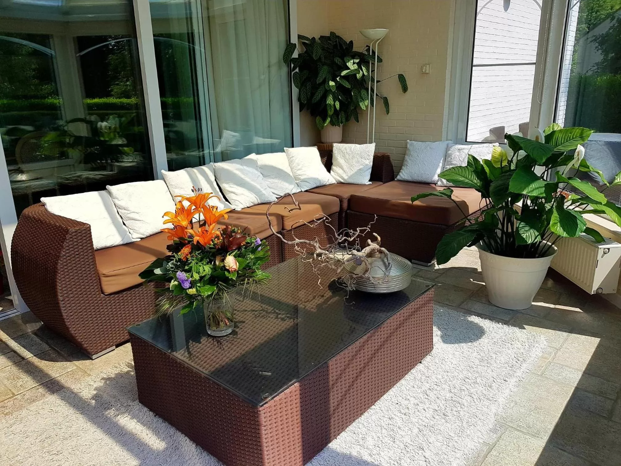 Patio in B&B prince d’Orange Waterloo