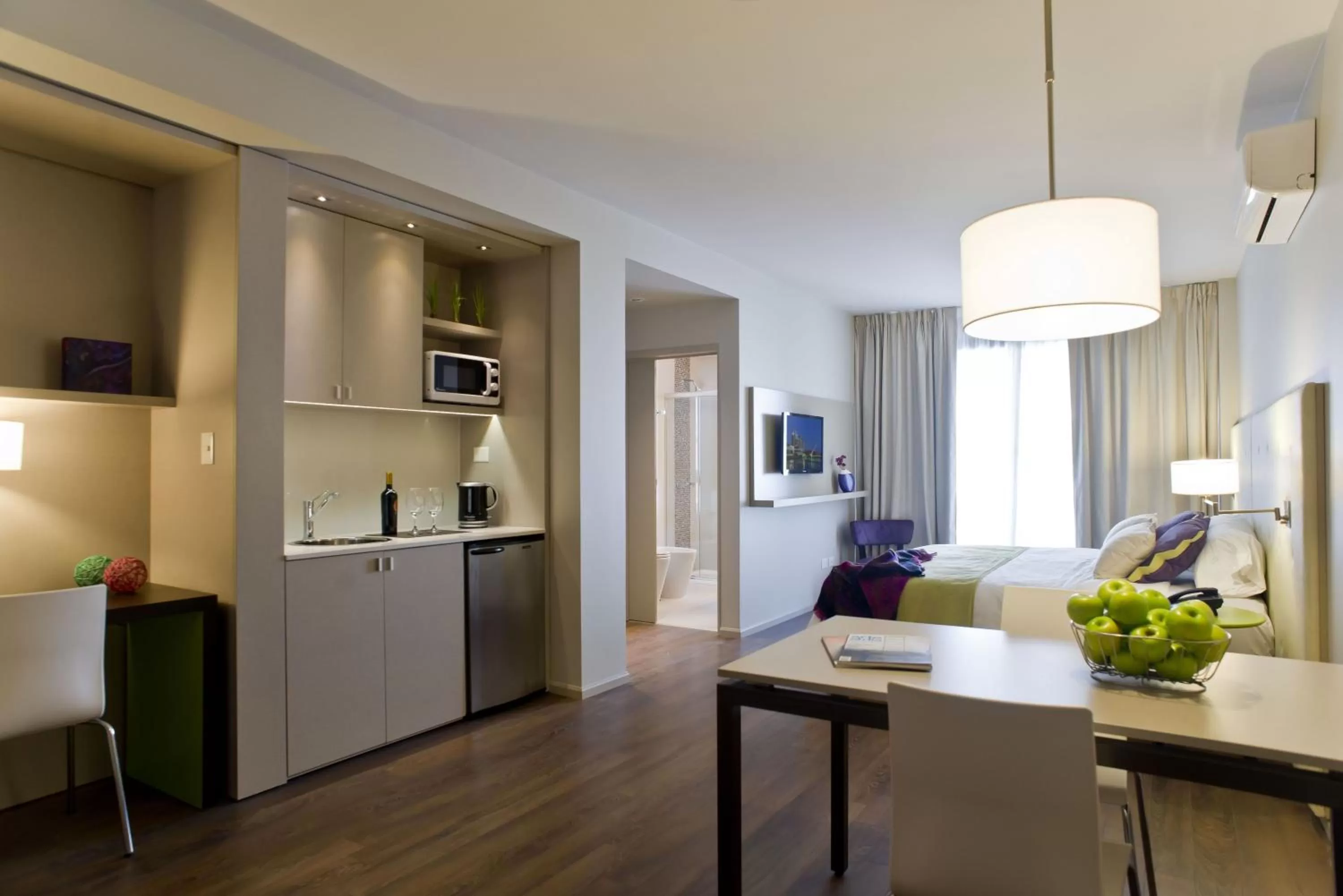 Kitchen or kitchenette in Bulnes Eco Suites