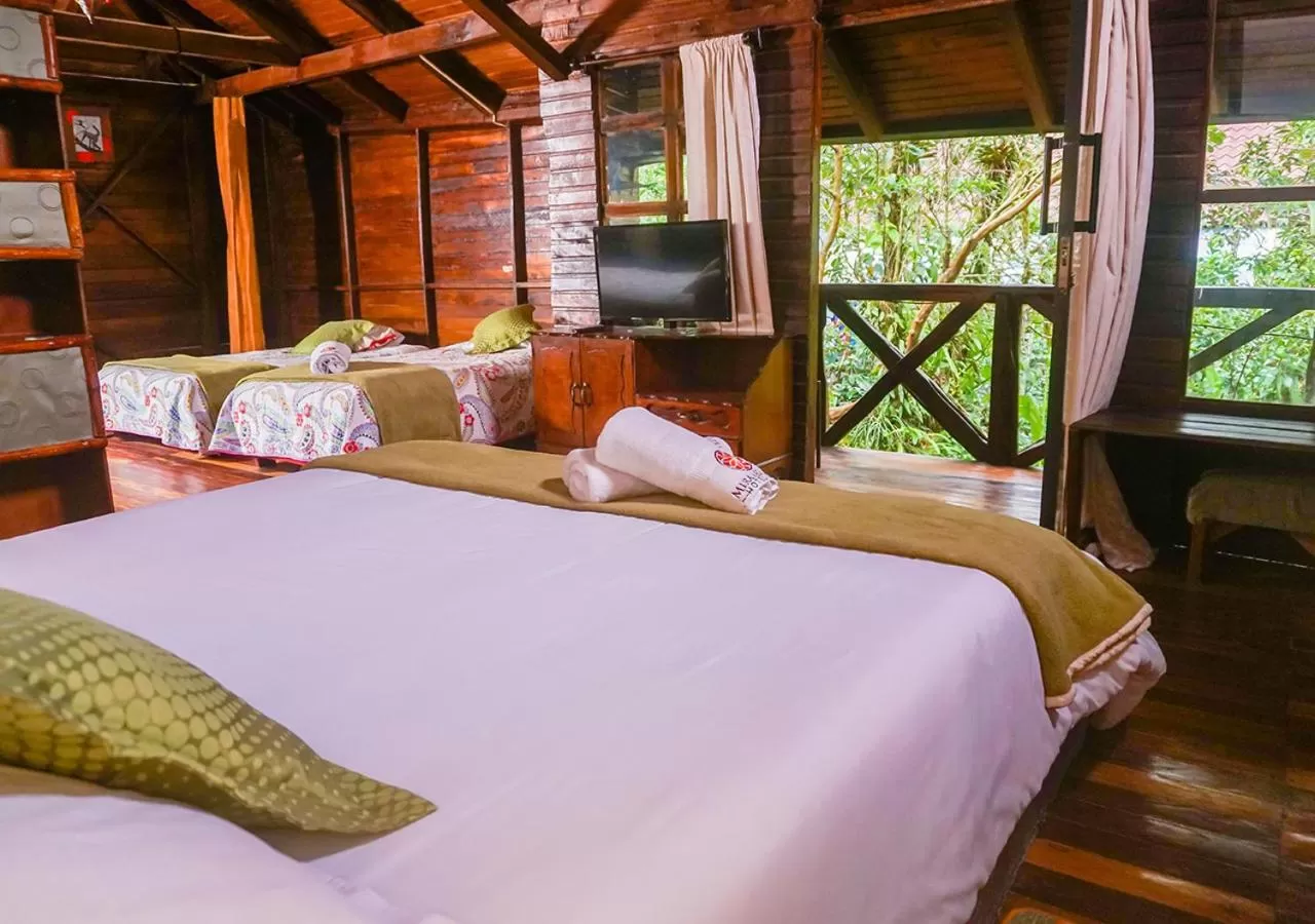 Bed in Spa Hosteria Miramelindo