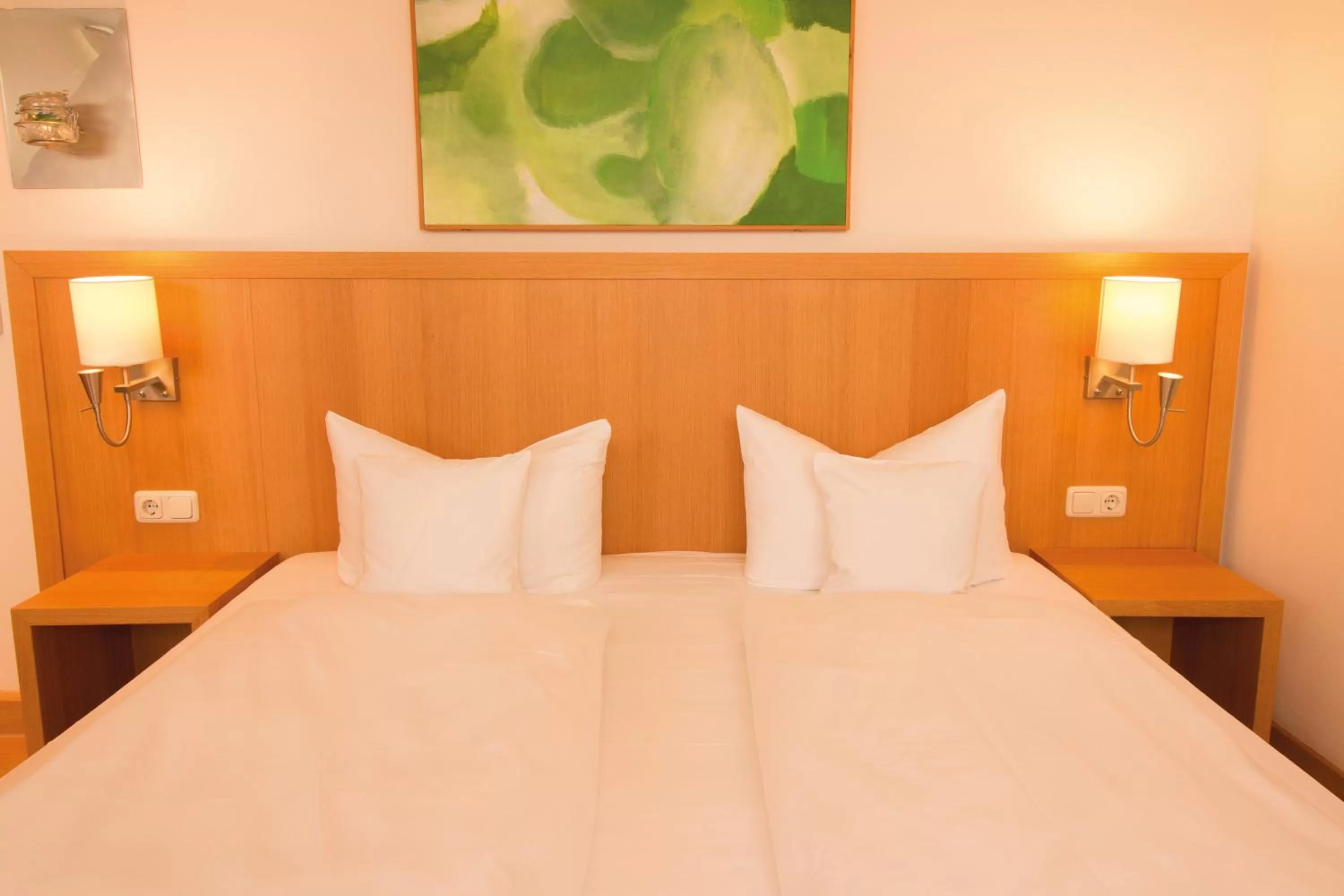 Bed in Romantik Hotel Hirschen