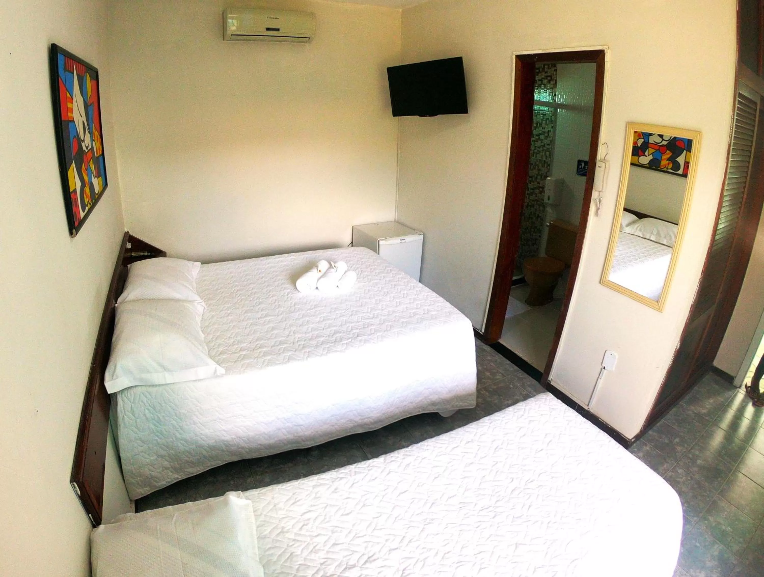 Bed in Pousada Paraíso do Atlântico