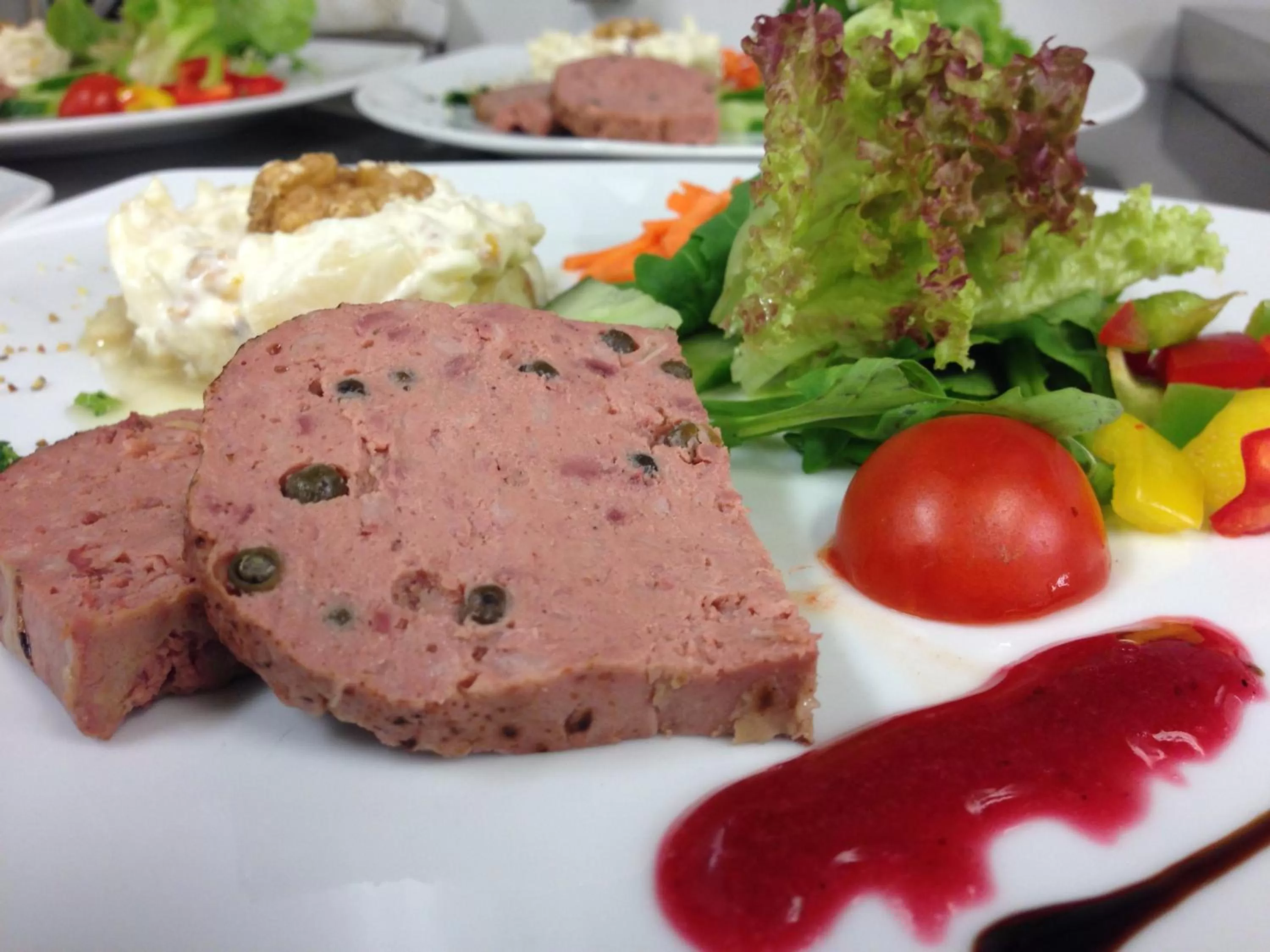 Food close-up in Arthotel Restaurant Pfeffermühle