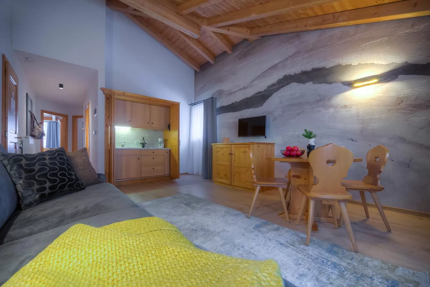 Living room in Eden Apartments