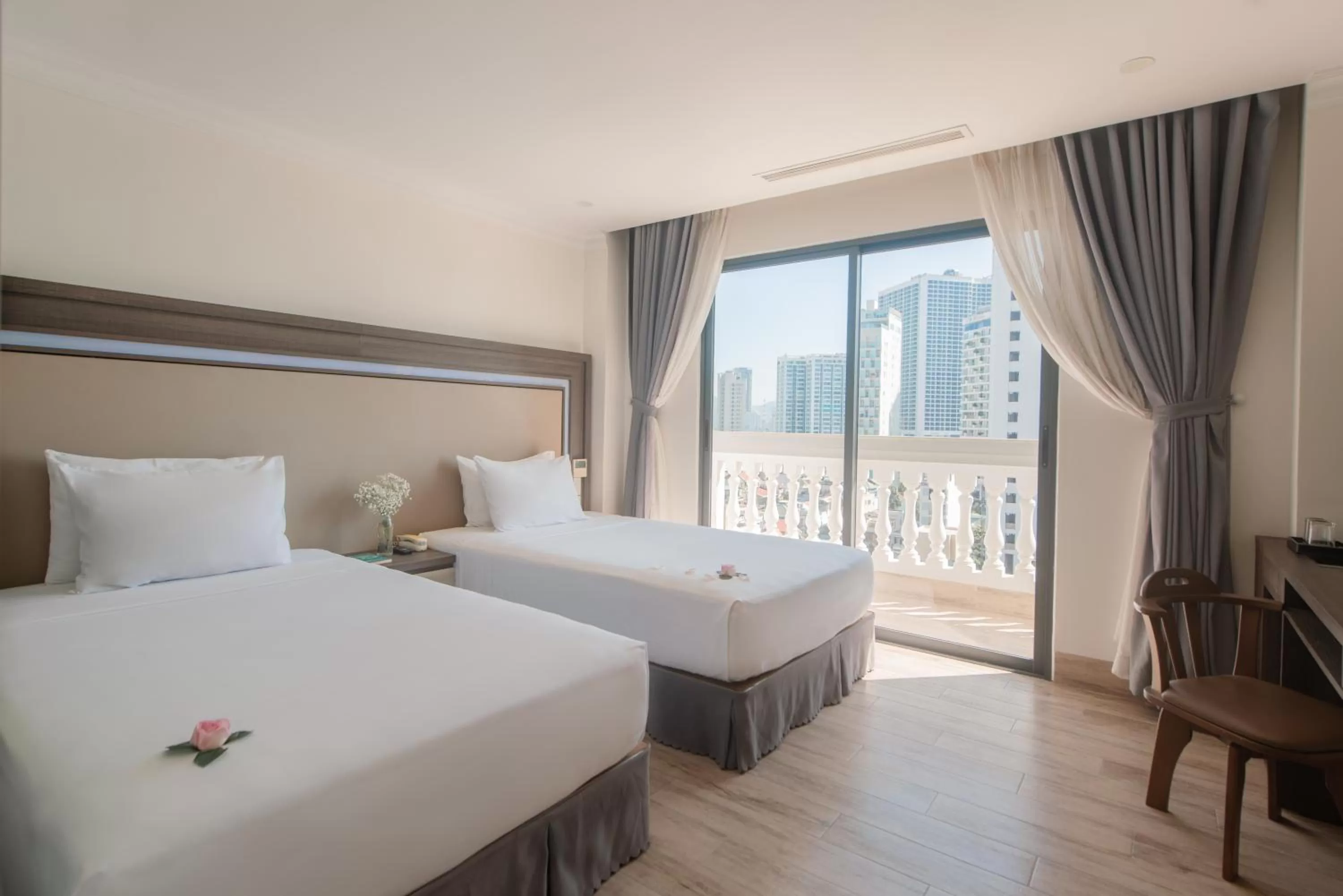 Bed in Seven Seas Hotel Nha Trang