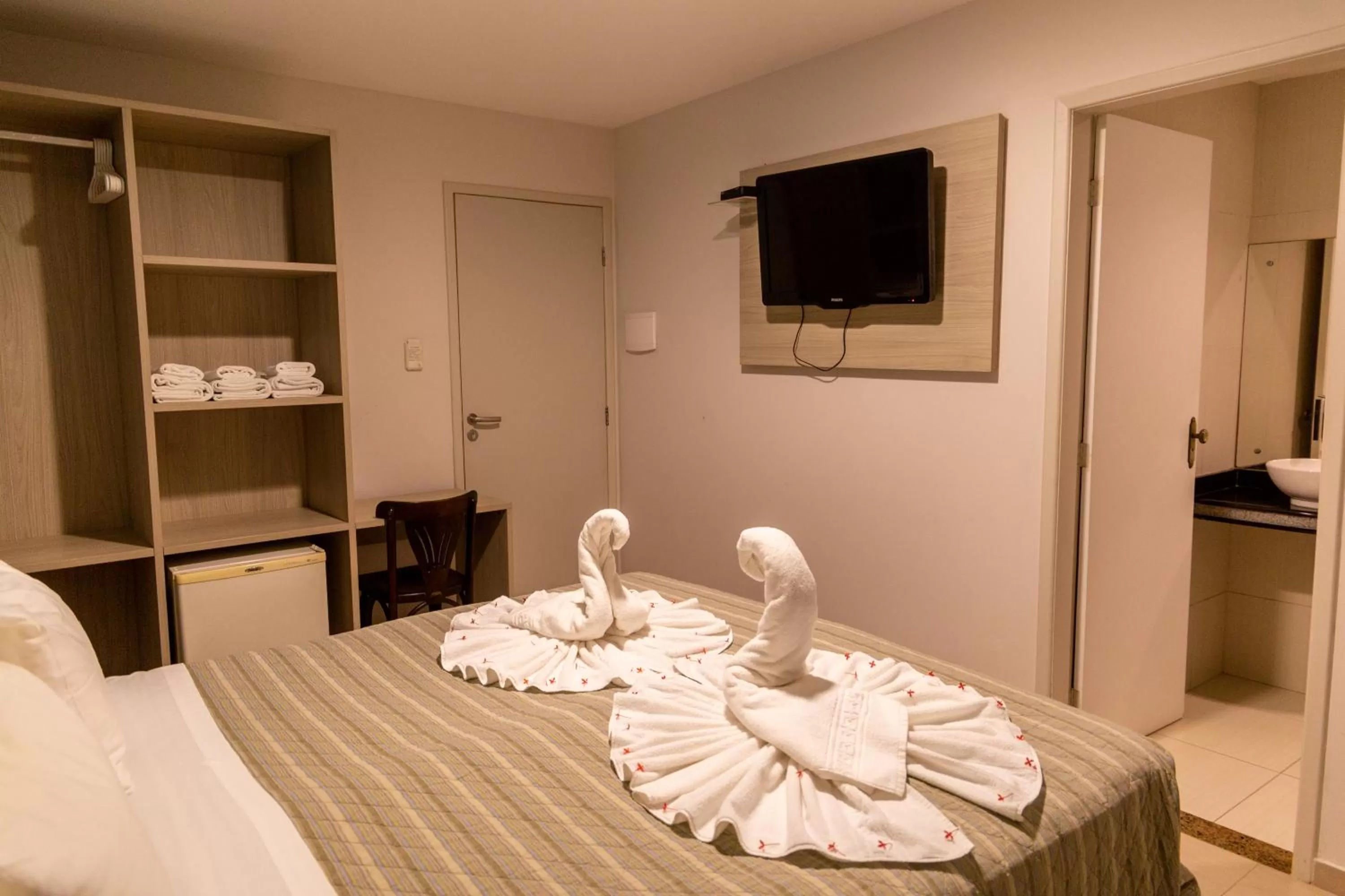 Bed in Pousada Mariluz