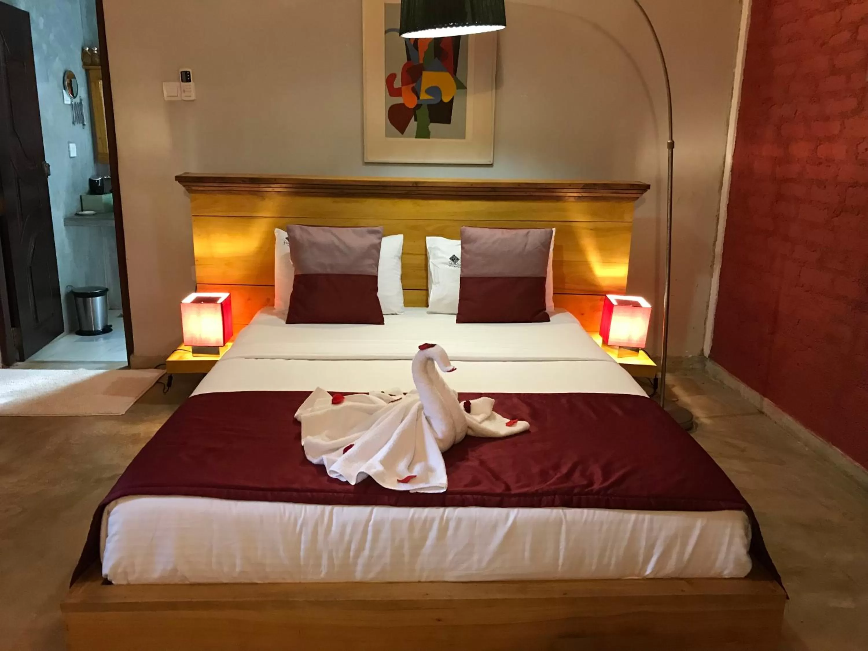 Bed in Hotel Heladiv