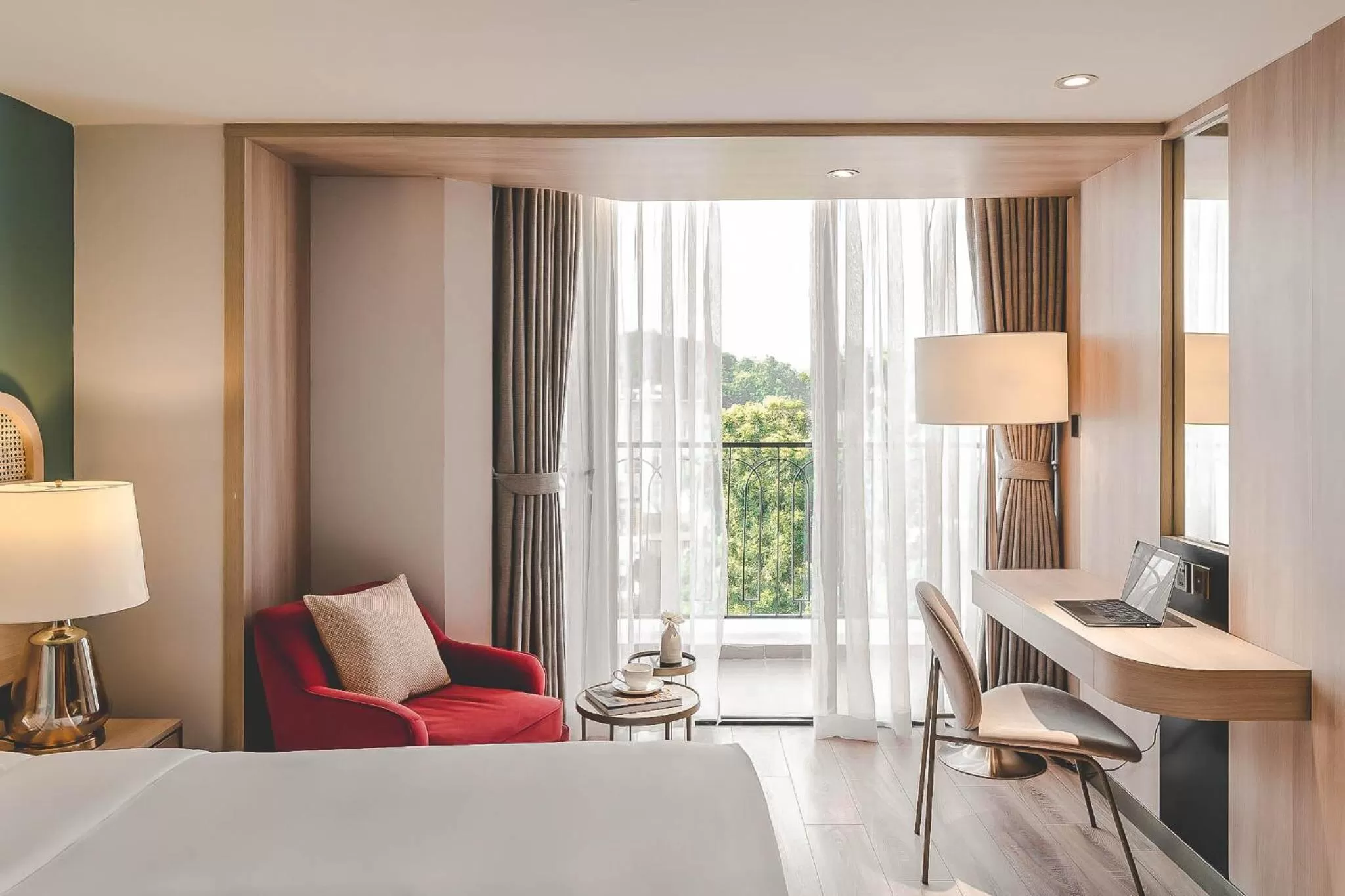 View (from property/room), Bed in Hanoi Le Jardin Hotel & Spa