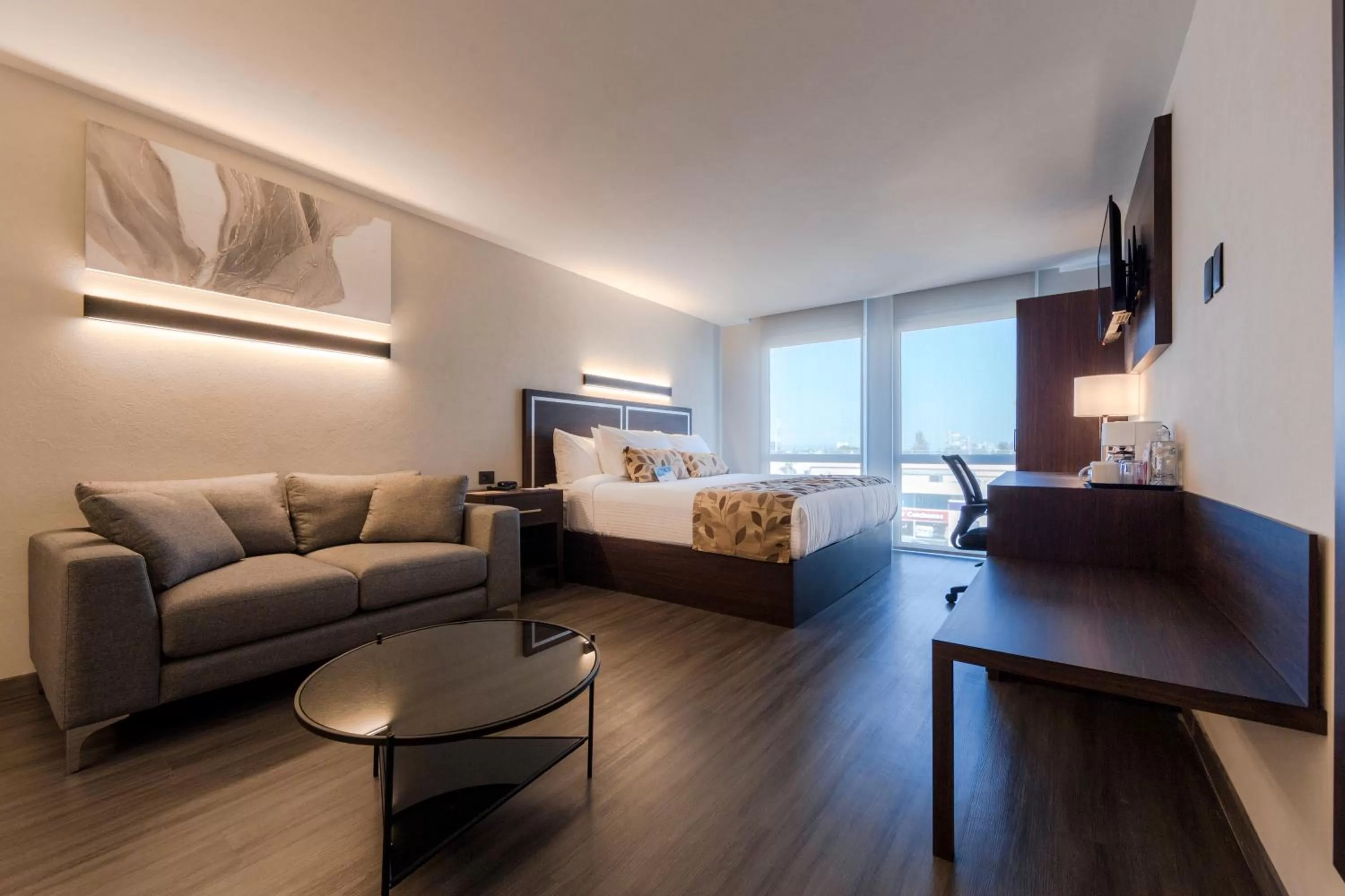 Bedroom, Bed in Sleep Inn Guadalajara Galerias