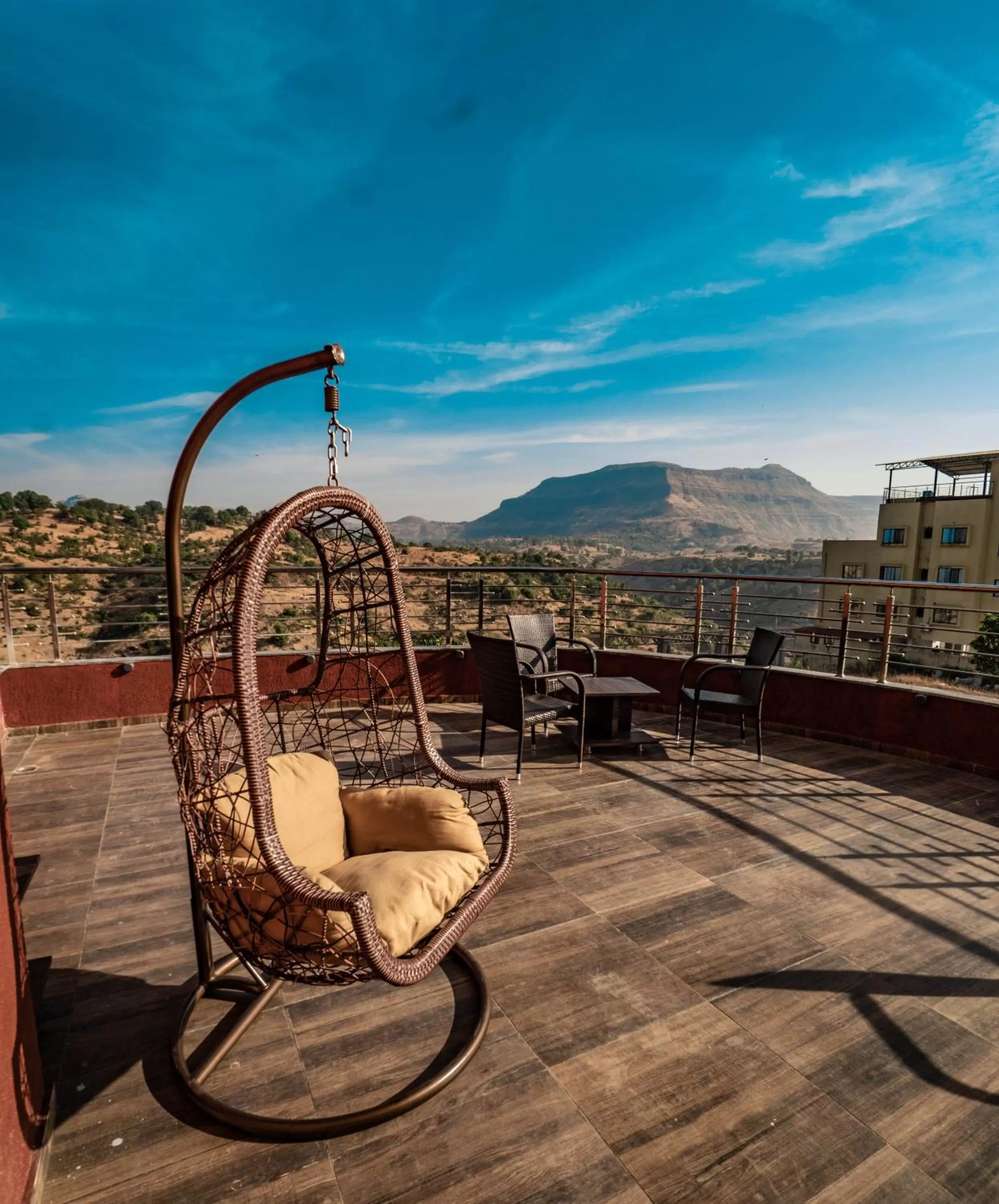 Balcony/Terrace in Pooja Villa Suites-Rooms and Pool, Igatpuri