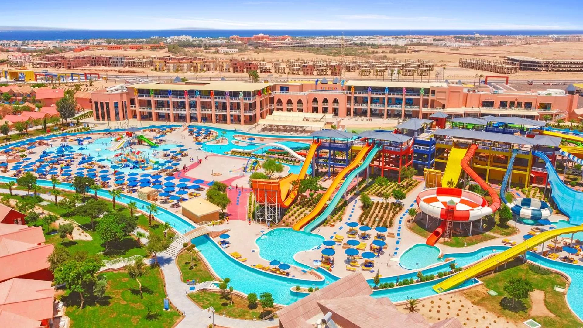 Bird's eye view in Pickalbatros Jungle Aqua Park - Neverland Hurghada
