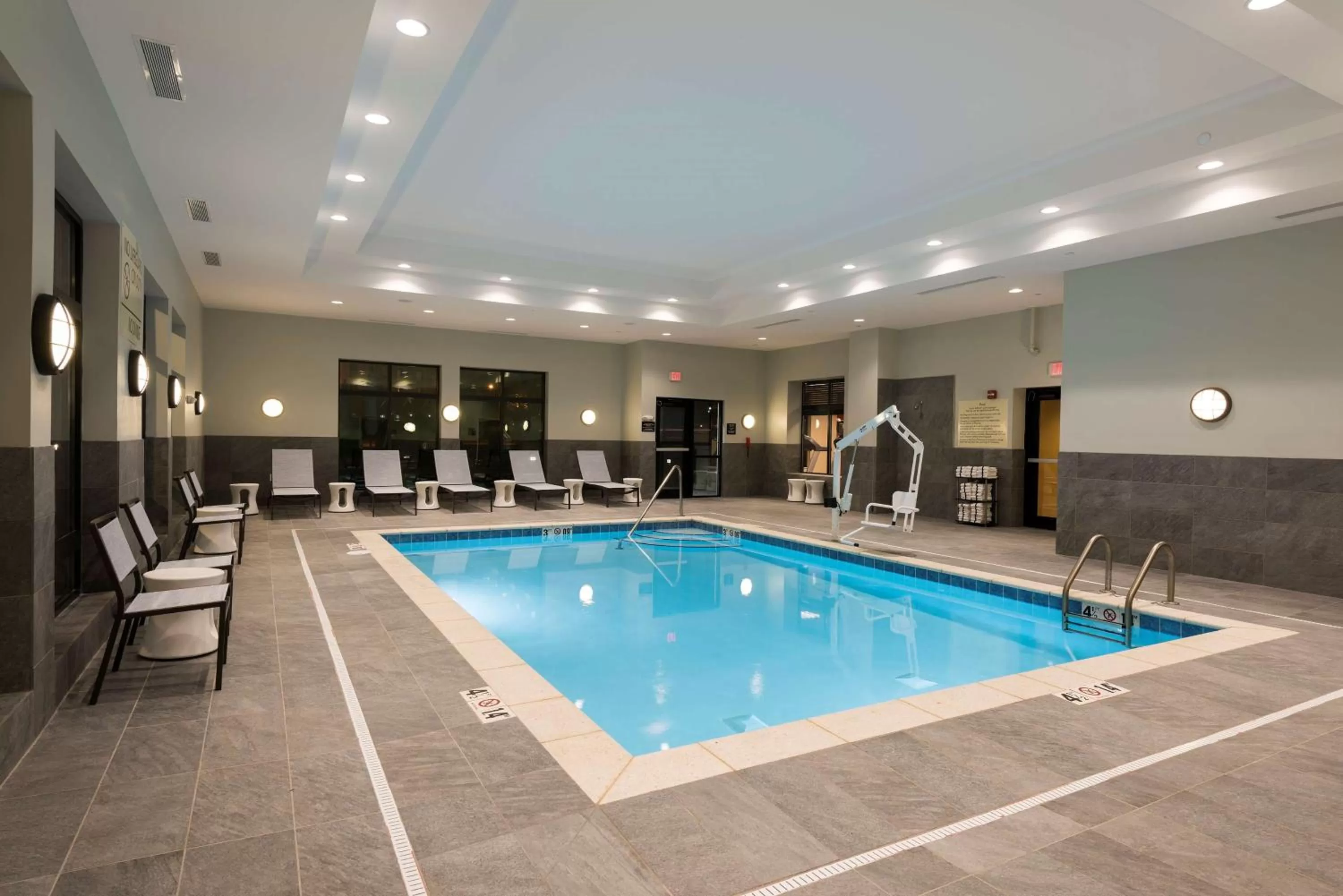 Pool view in Hampton Inn & Suites West Lafayette, In