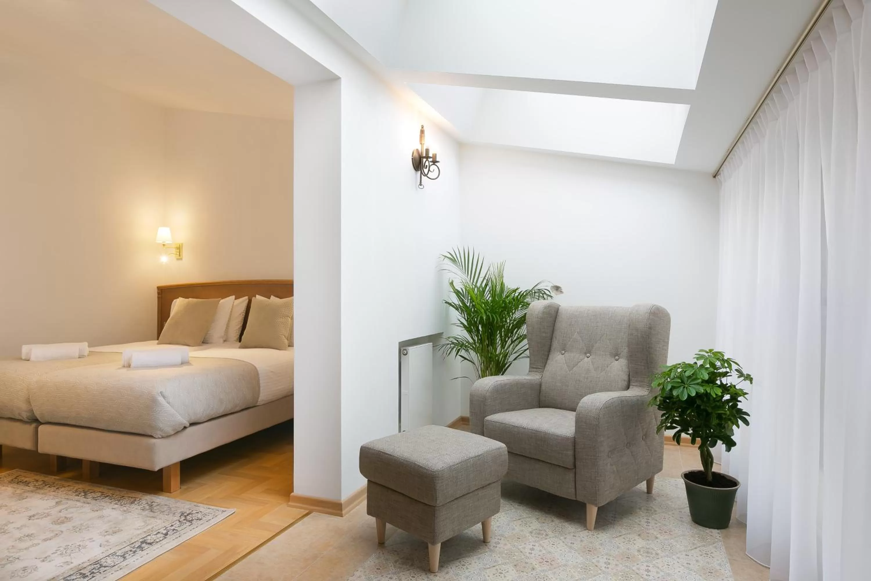 Patio, Bed in Ventus Rosa Boutique Aparthotel