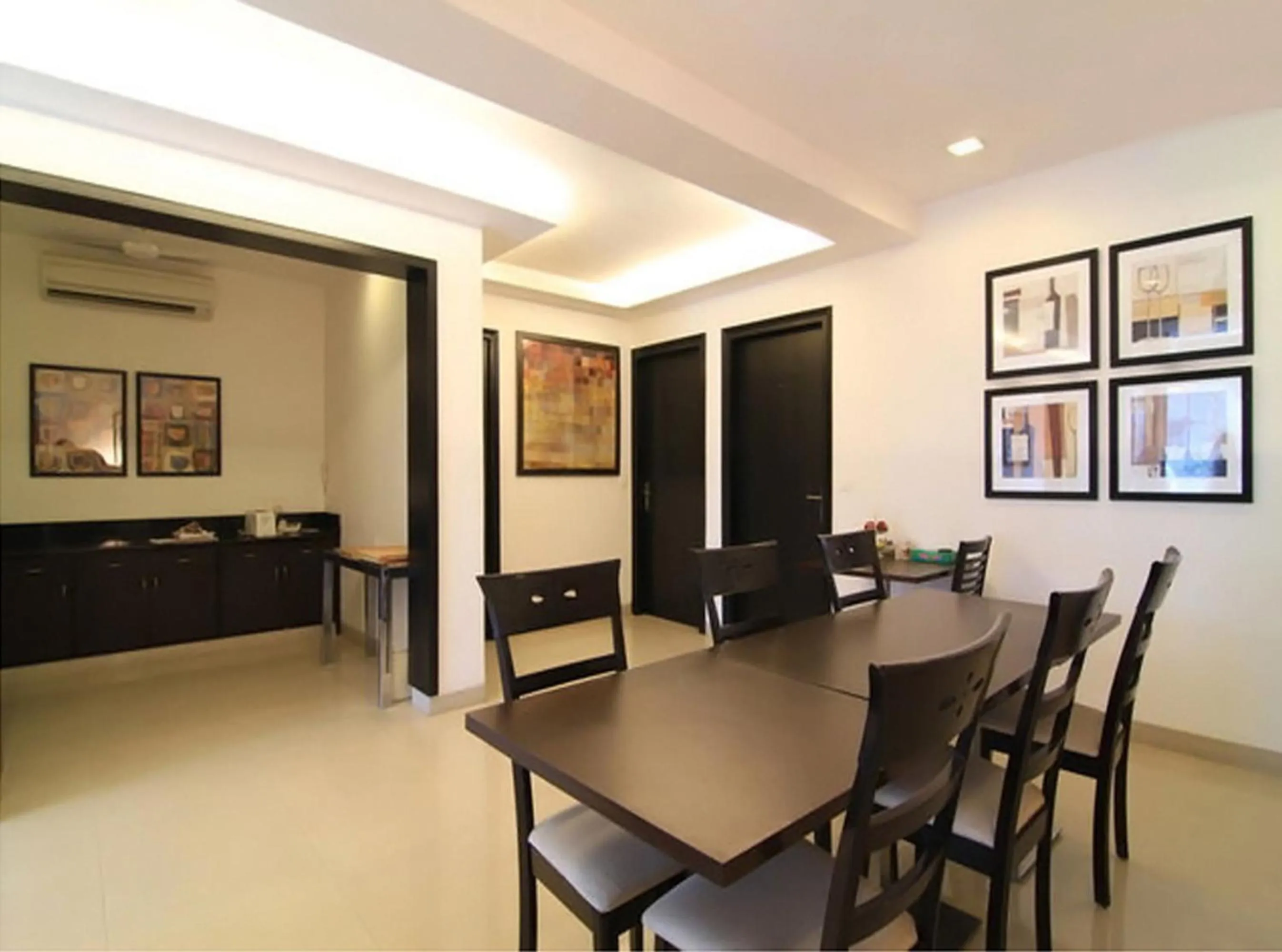 Dining area in Rainbow Residency