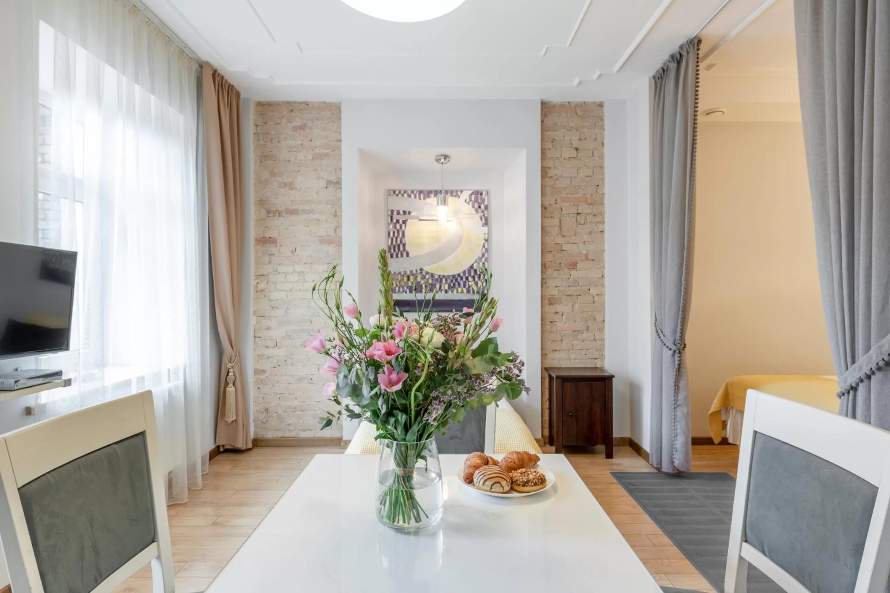 Dining area in Vilnius Apartments