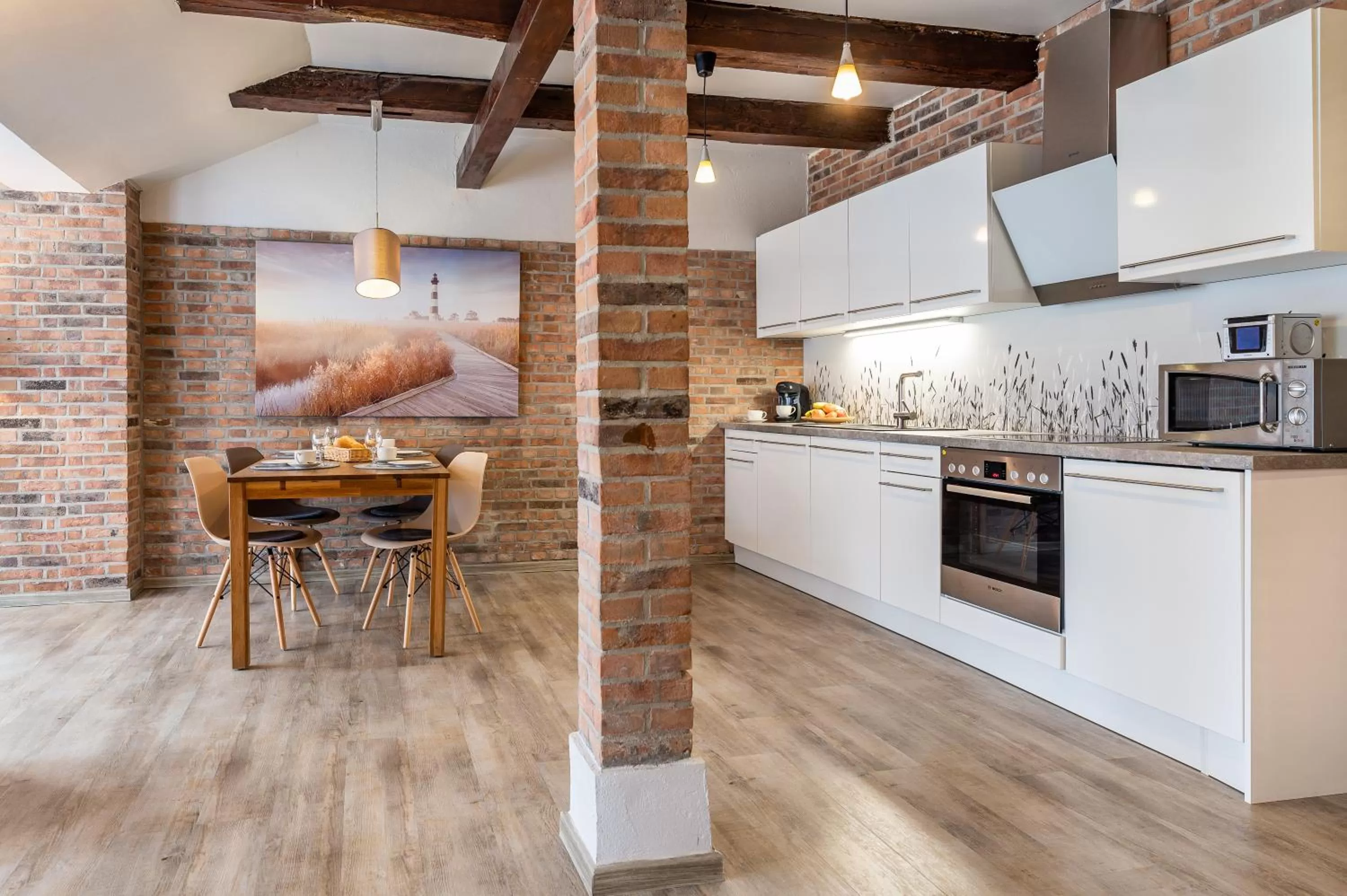 Kitchen/Kitchenette in Haus Ferienglück Sauna im Haus