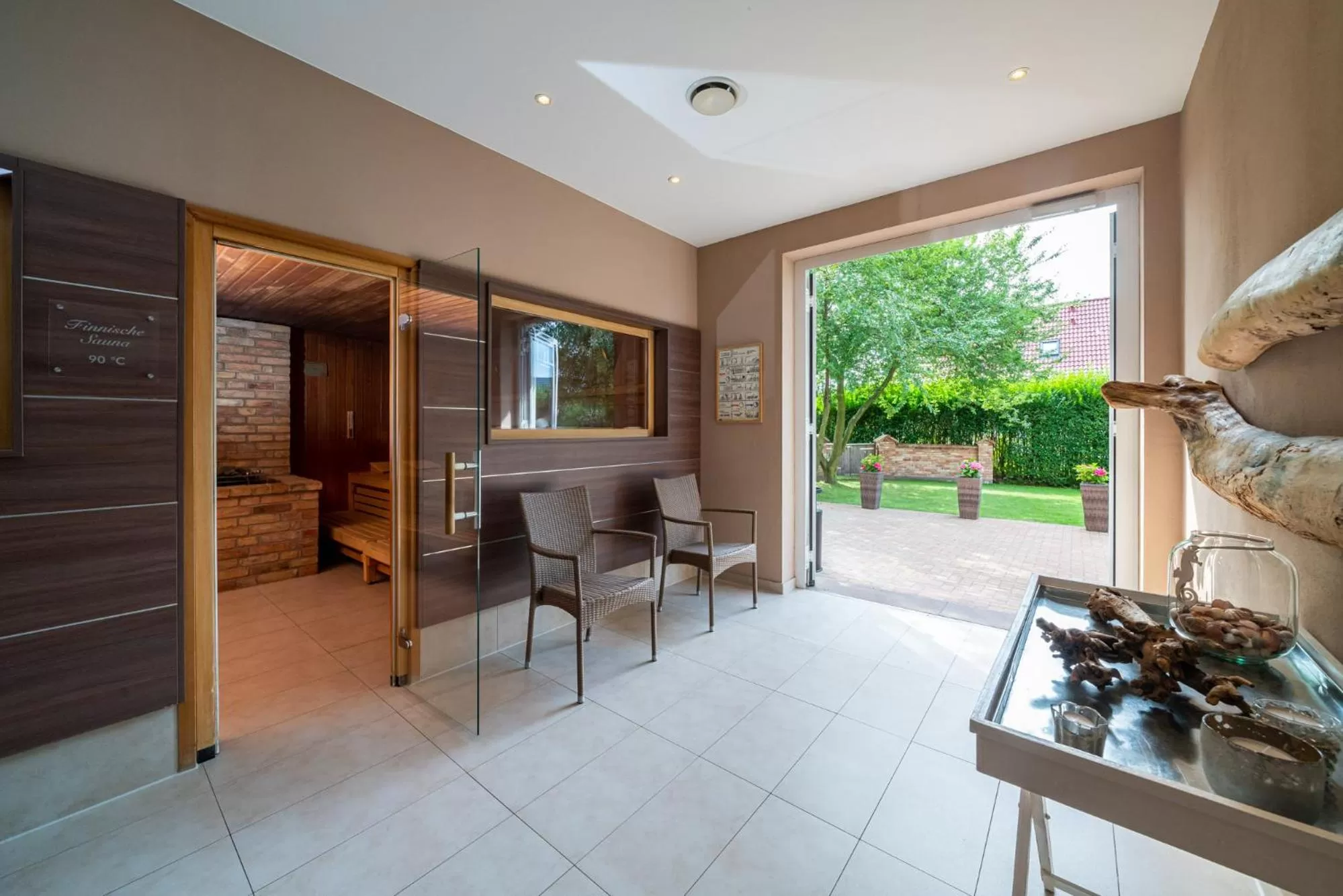 Sauna in Strandhafer Aparthotel