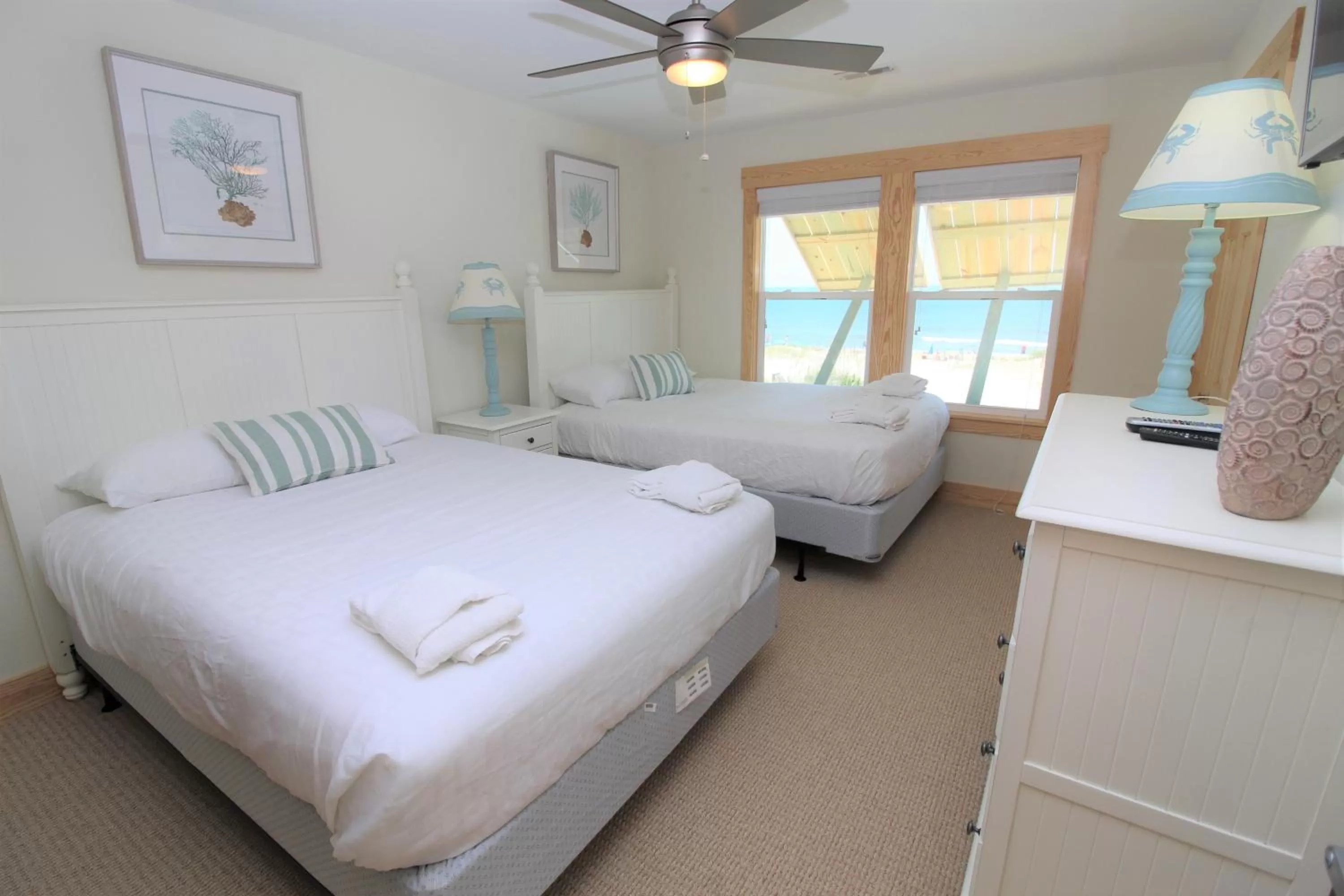 Bedroom, Bed in Whalebone Ocean Cottages by KEES Vacations