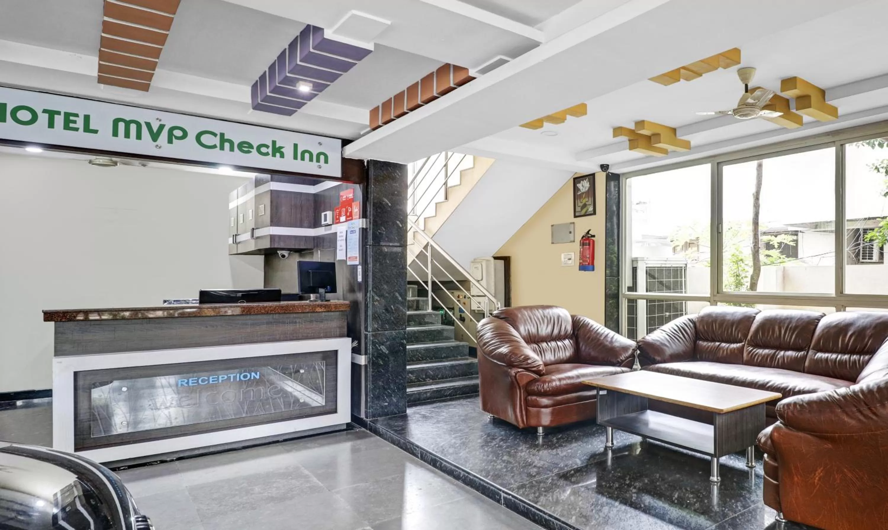 Seating area in Hotel MVP Check Inn