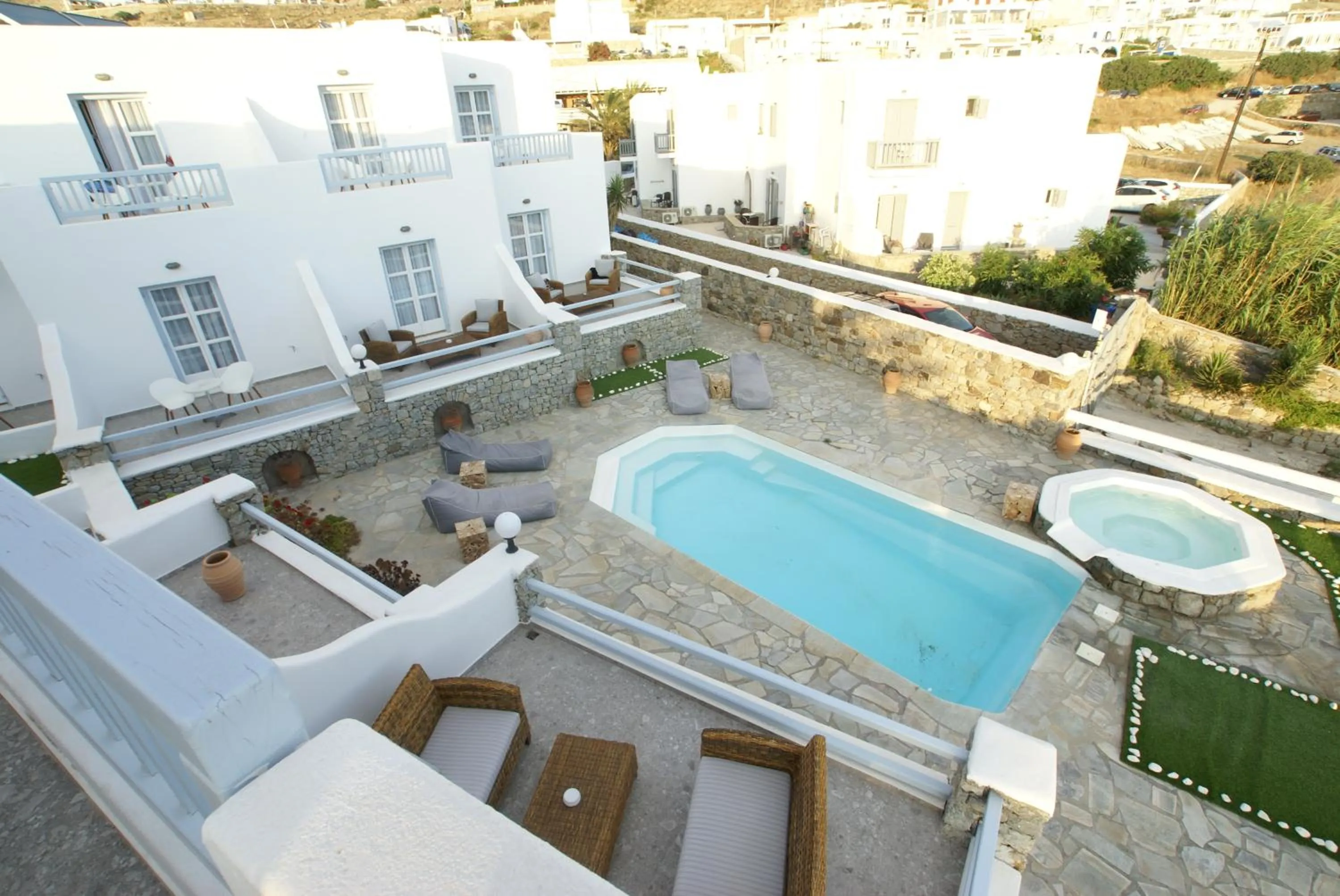 Pool view in Dionysos Luxury Hotel Mykonos