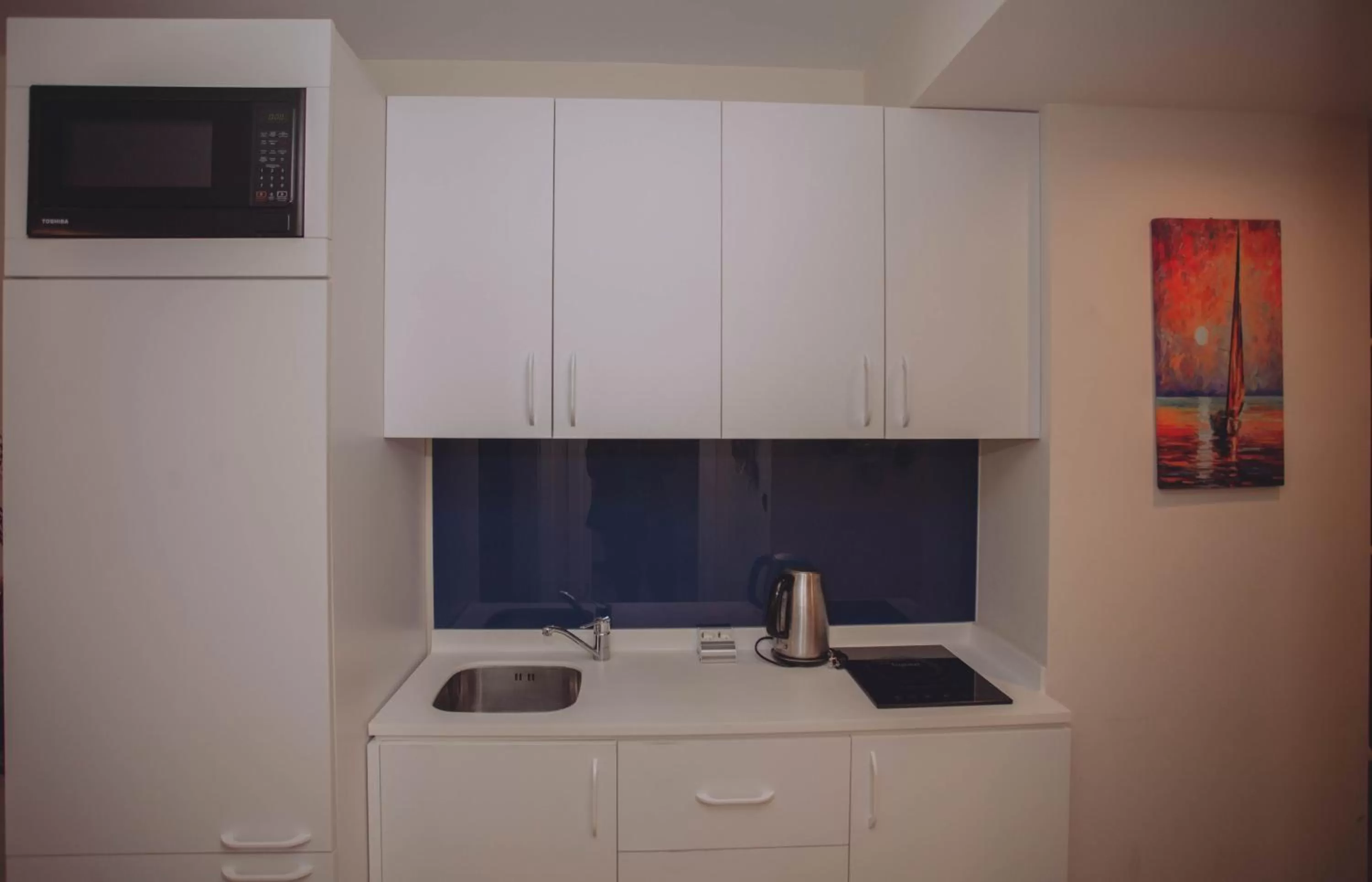 Kitchen or kitchenette, Kitchen/Kitchenette in Luxury Sea View Aparthotel In Orbi City Batumi