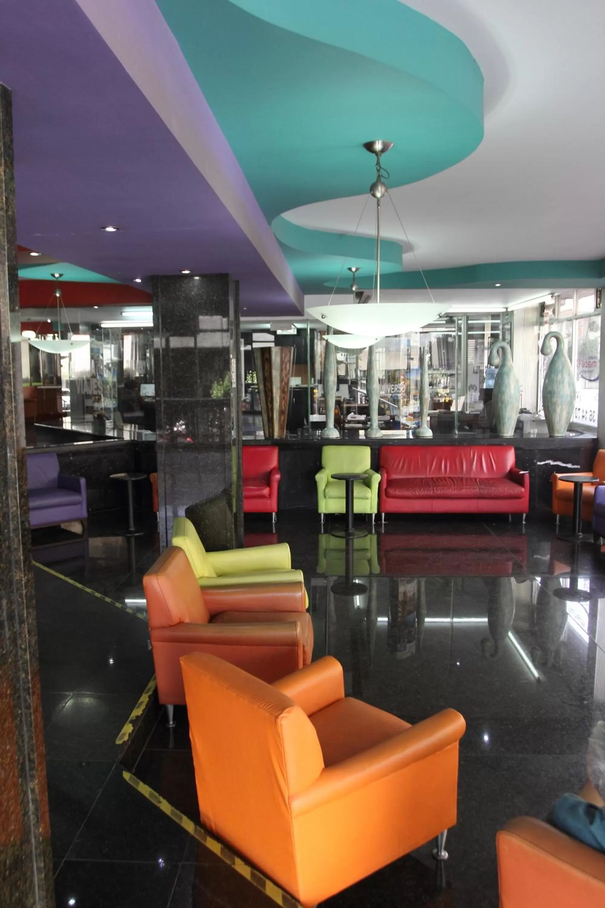 Seating area in Hotel Universo