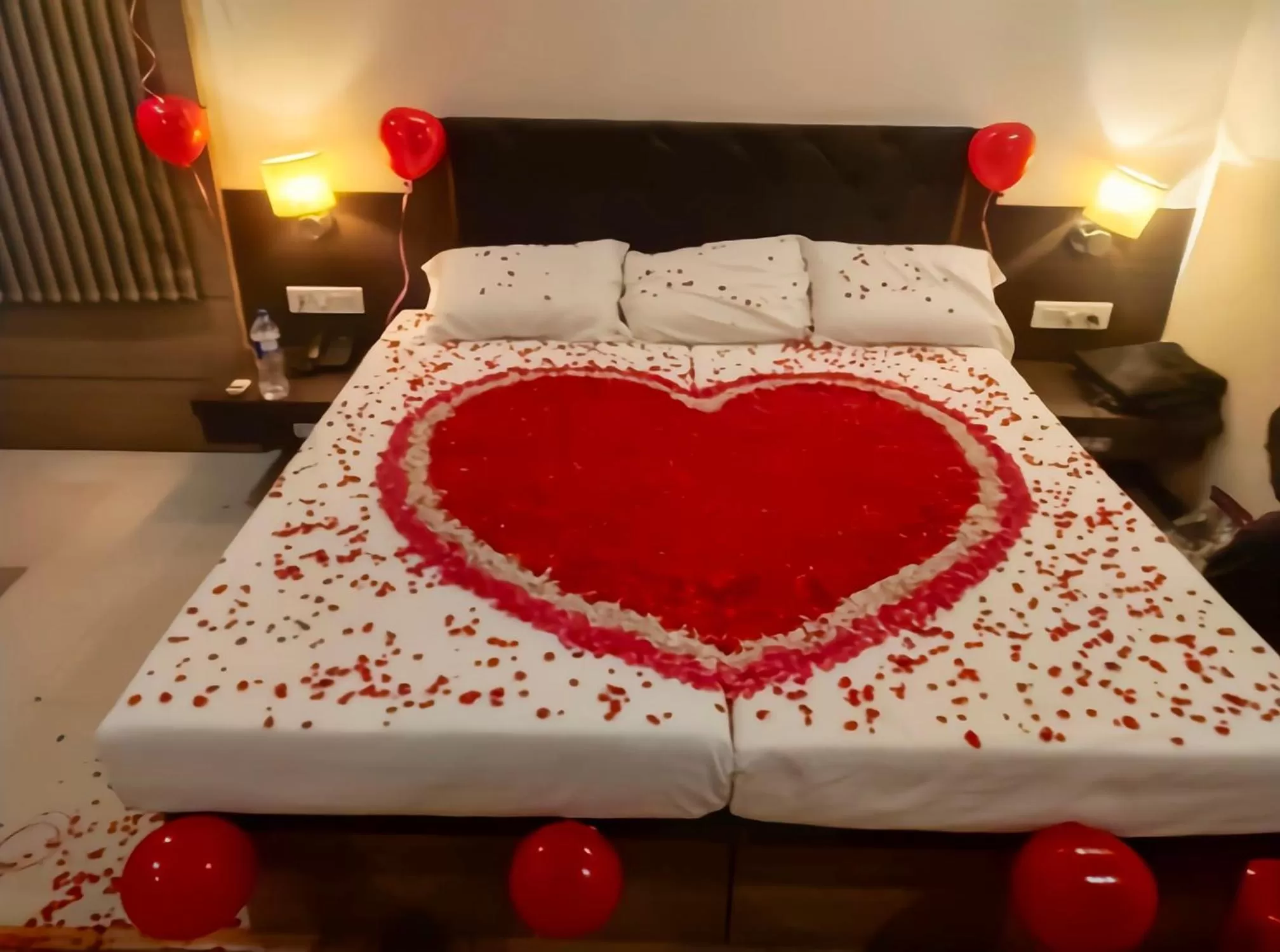 Bed in Hotel RK - Temple Stay