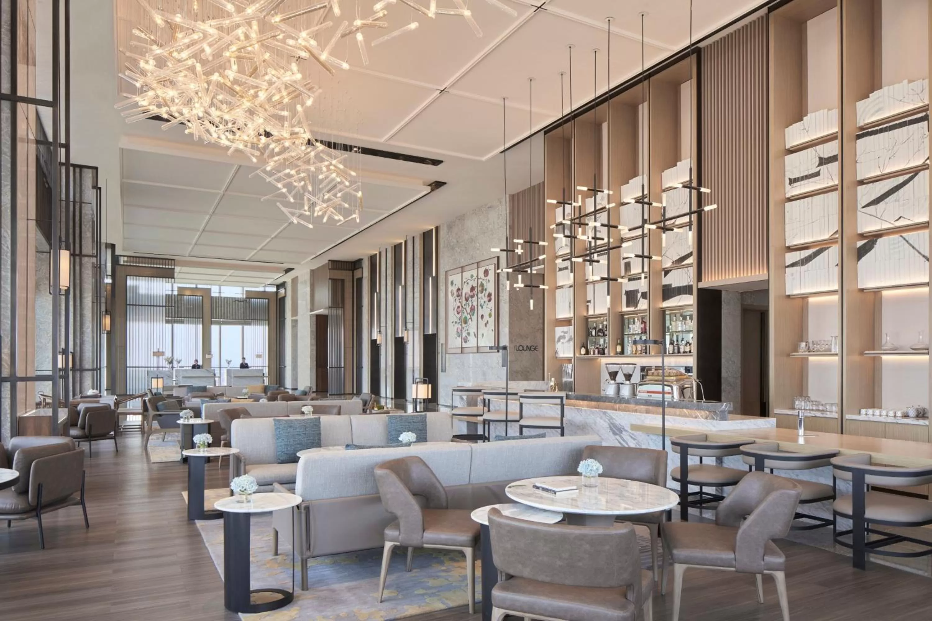 Lobby or reception in Jinhua Marriott Hotel